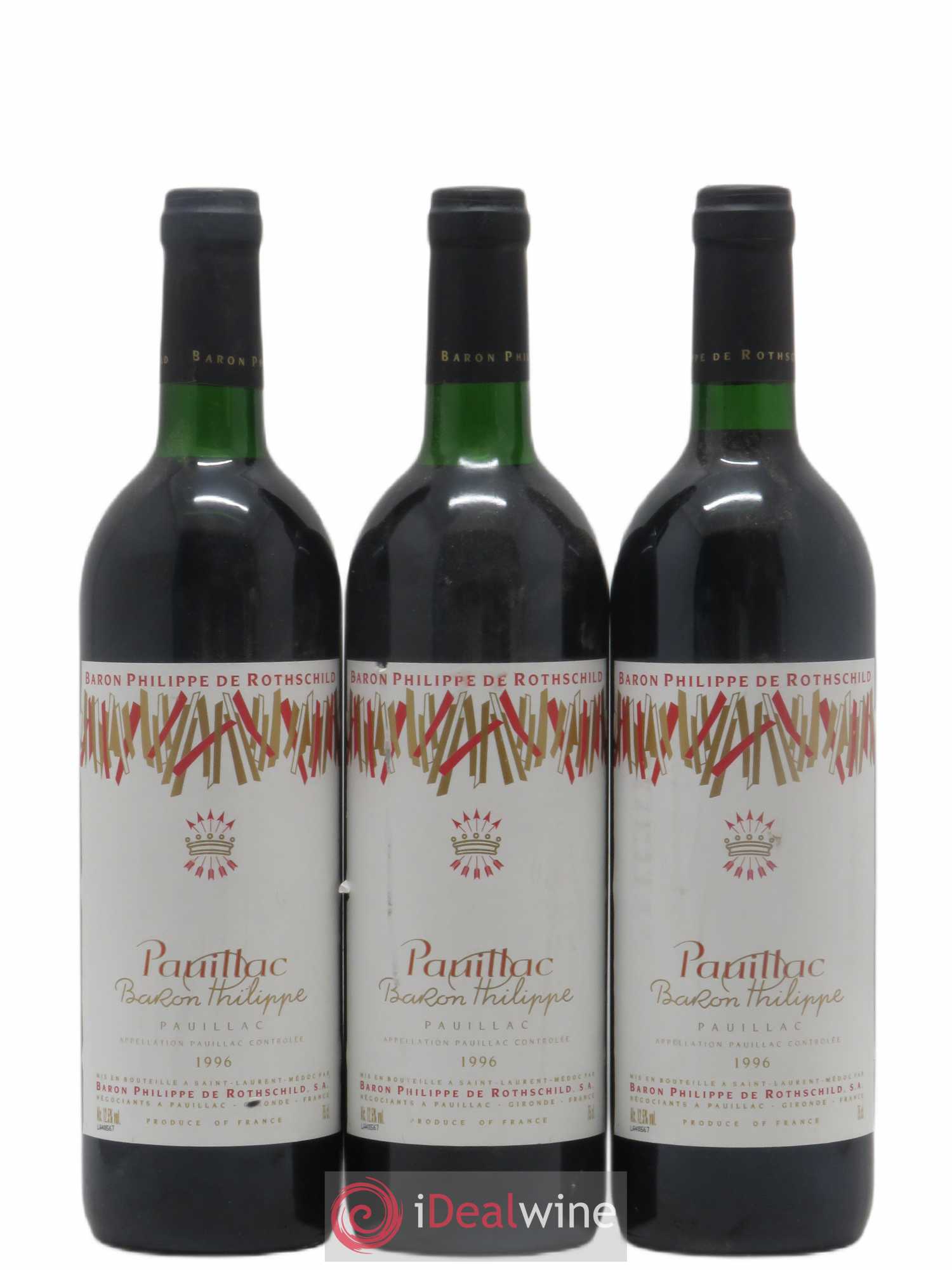 Pauillac Baron Philippe de Rotschild (sans prix de réserve) 1996 - Posten von 6 Flaschen - 1