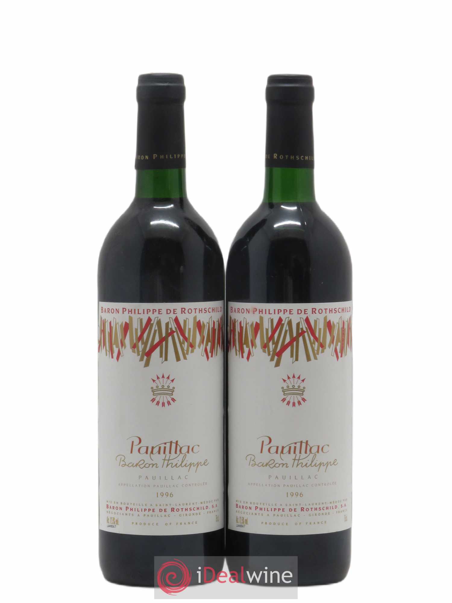Pauillac Baron Philippe de Rotschild 1996 - Lot de 2 bouteilles - 0