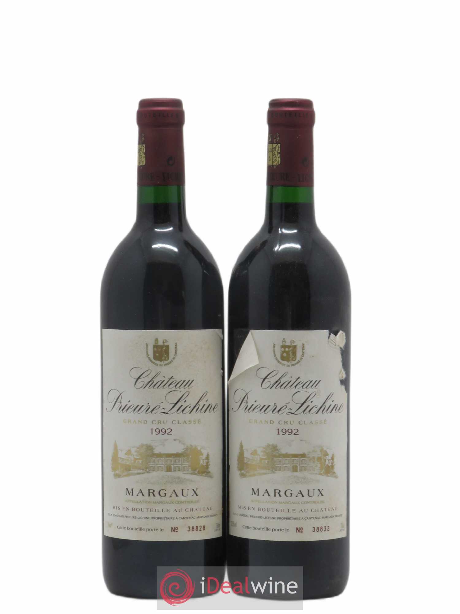 Château Prieuré Lichine 4ème Grand Cru Classé 1992 - Lot de 2 bouteilles - 0
