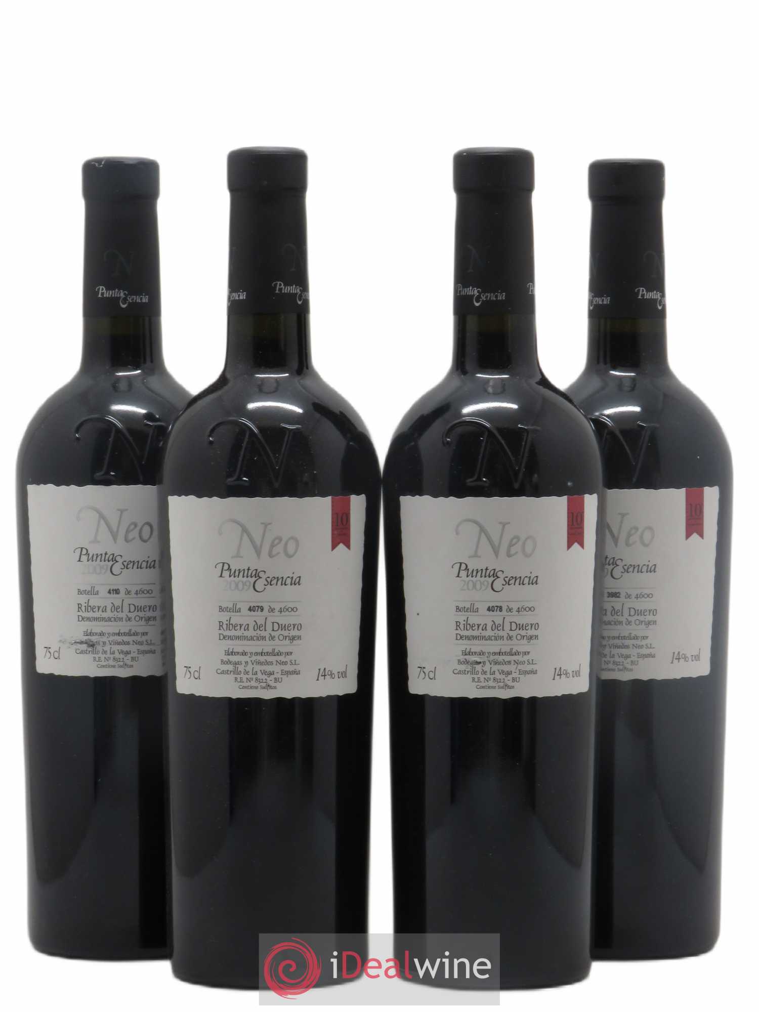 Ribera Del Duero DO Neo Punta Esencia 2009 - Lot de 4 bouteilles - 0