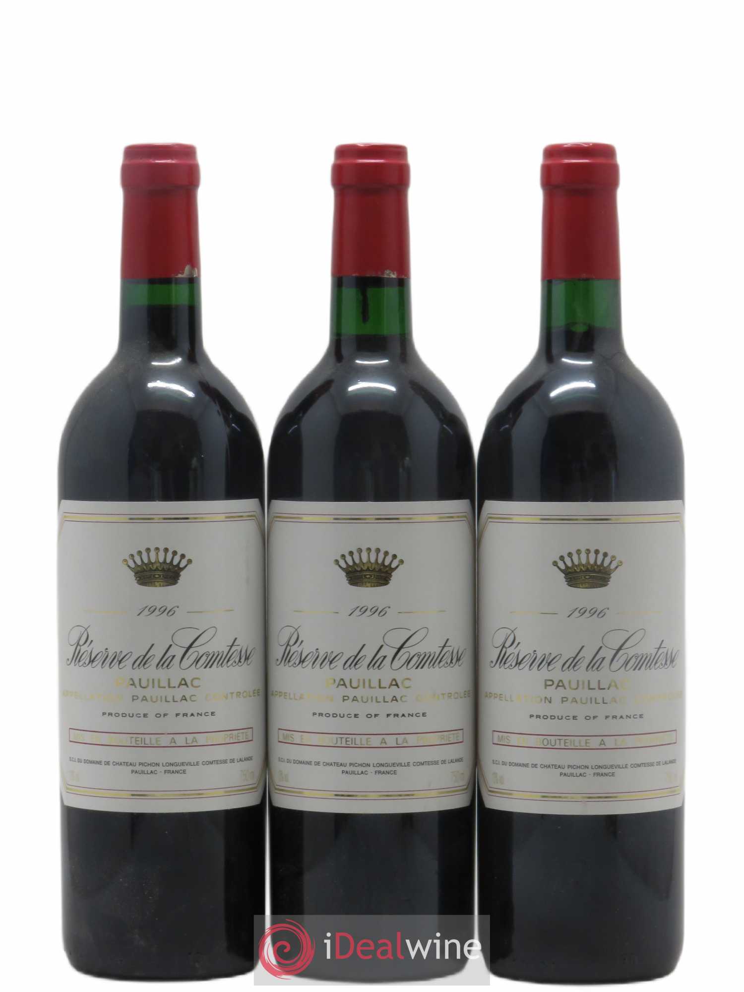 Réserve de la Comtesse Second Vin 1996 - Lot de 3 bouteilles - 0