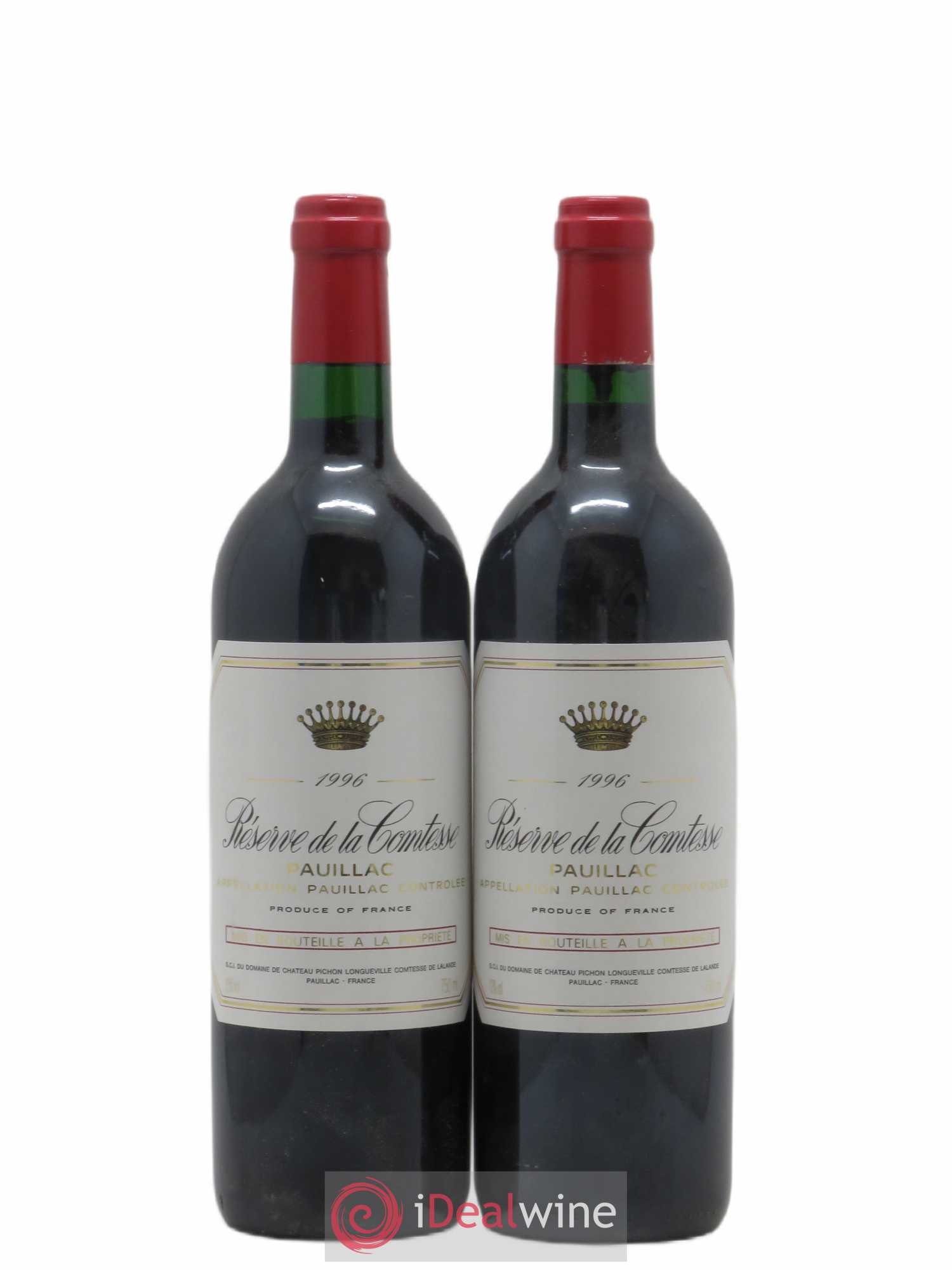Réserve de la Comtesse Second Vin 1996 - Lot de 2 bouteilles - 0