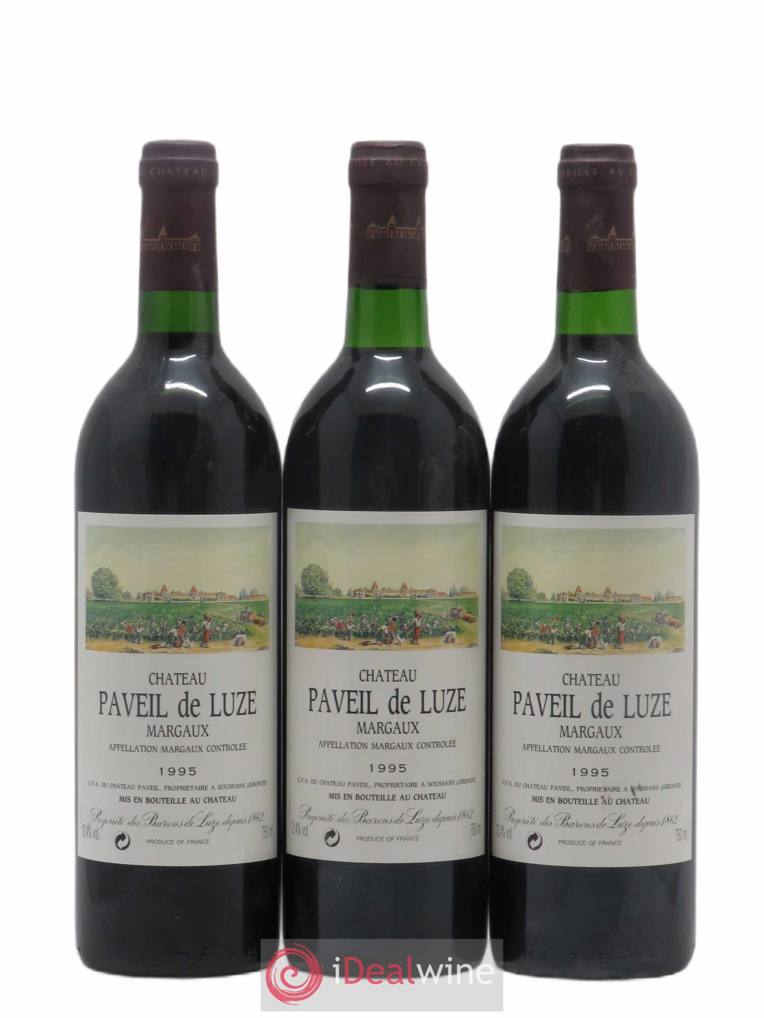 Château Paveil de Luze Cru Bourgeois 1995 - Lot de 6 bouteilles - 1
