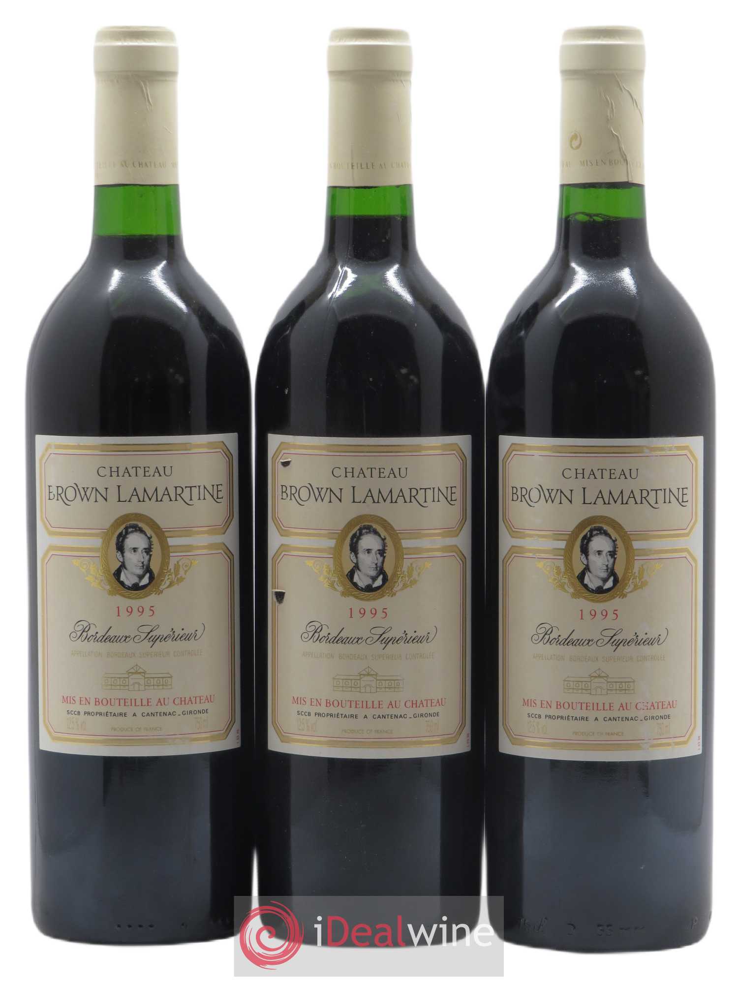 Bordeaux Supérieur Château Brown Lamartine (sans prix de réserve) 1995 - Posten von 3 Flaschen - 0