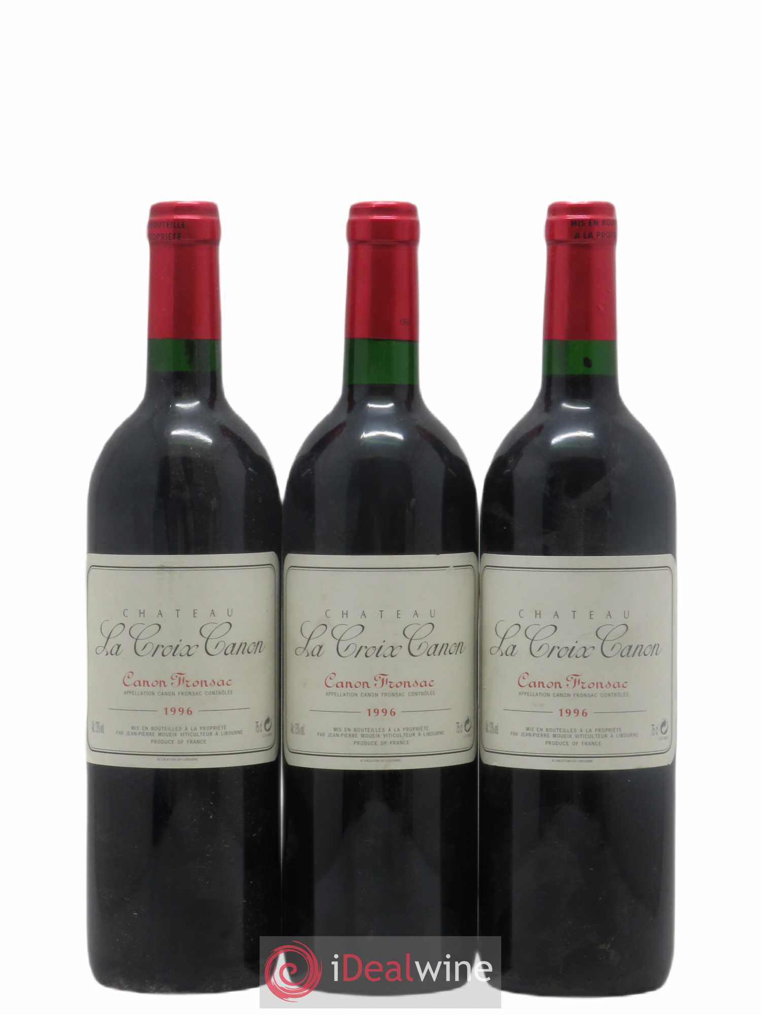 Canon-Fronsac Château La Croix Canon (sans prix de réserve) 1996 - Posten von 3 Flaschen - 0