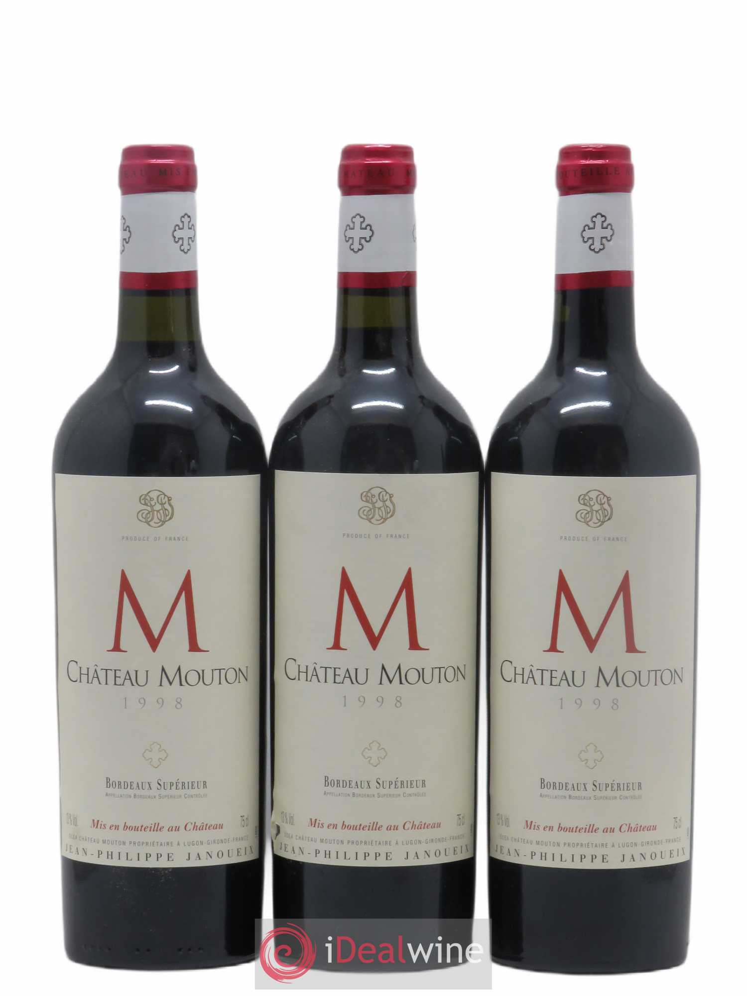 Bordeaux Supérieur Château Mouton (sans prix de réserve) 1998 - Posten von 6 Flaschen - 1