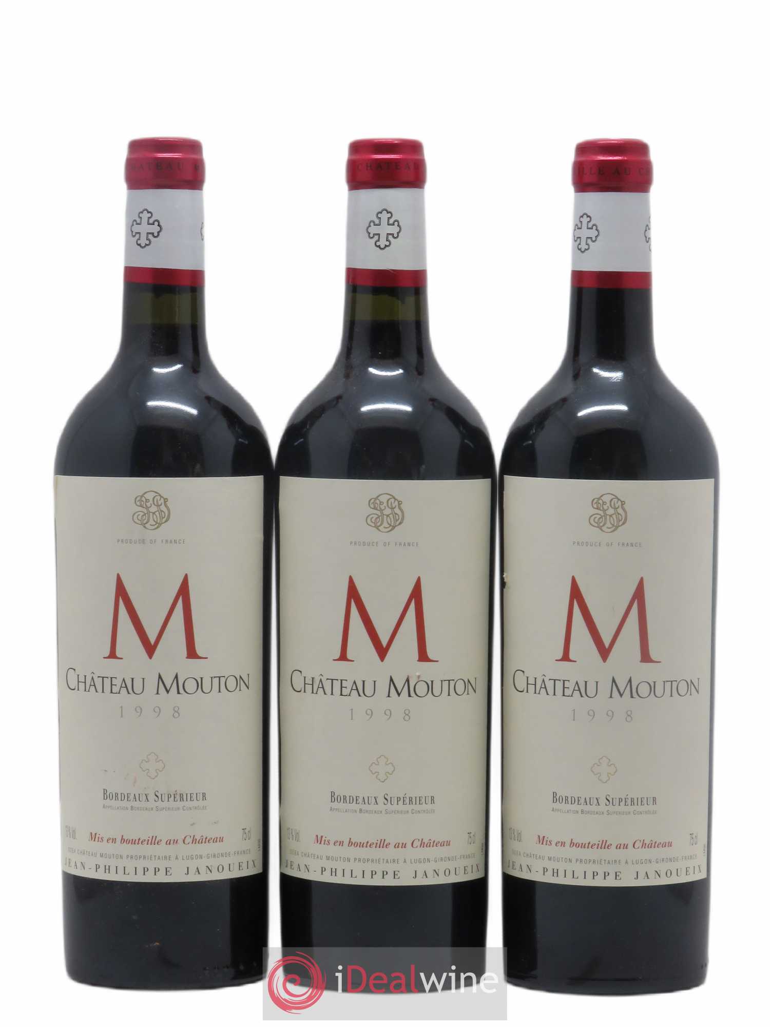 Bordeaux Supérieur Château Mouton (sans prix de réserve) 1998 - Posten von 6 Flaschen - 2
