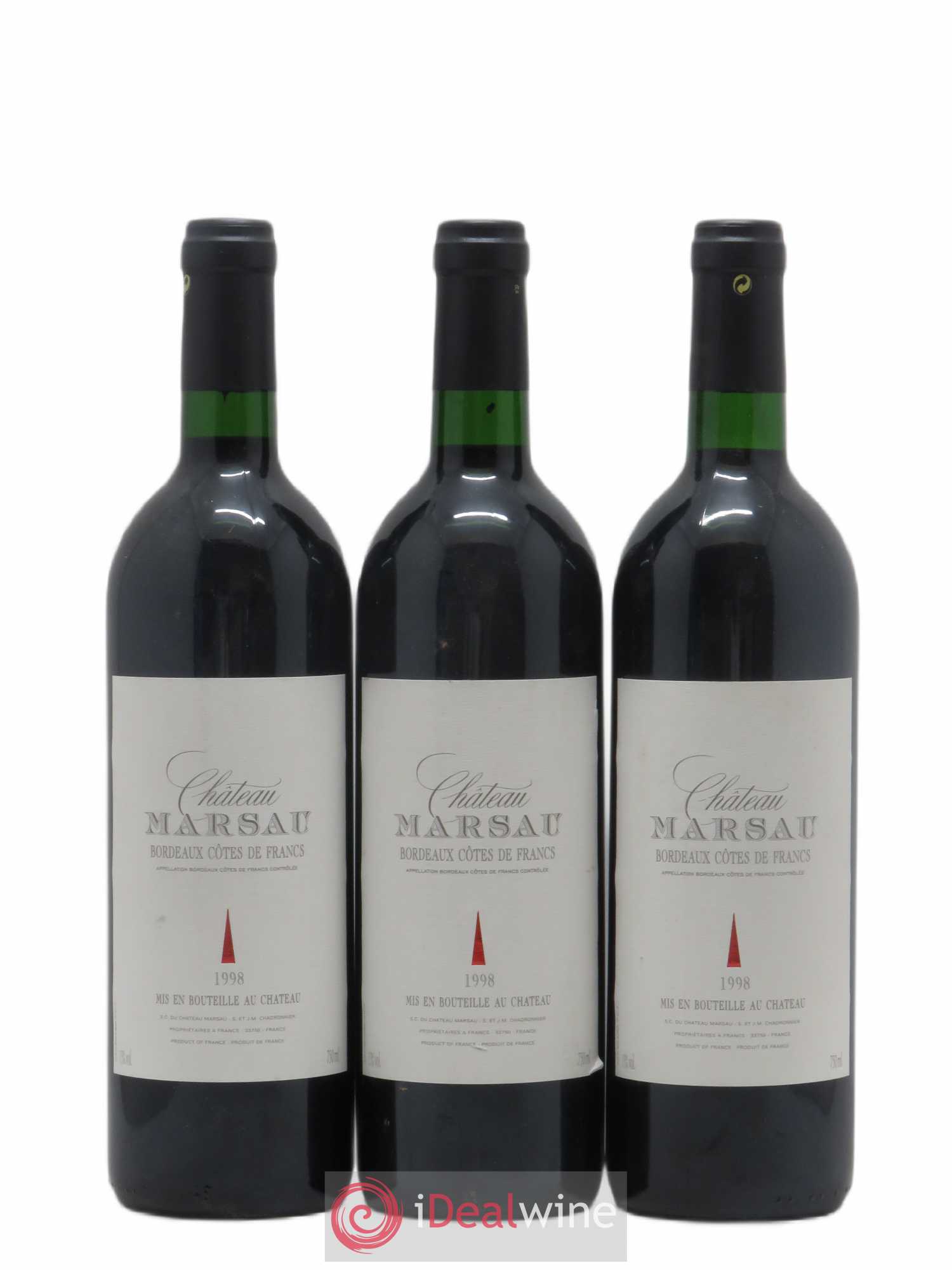 Château Marsau 1998 - Lot de 6 bouteilles - 1