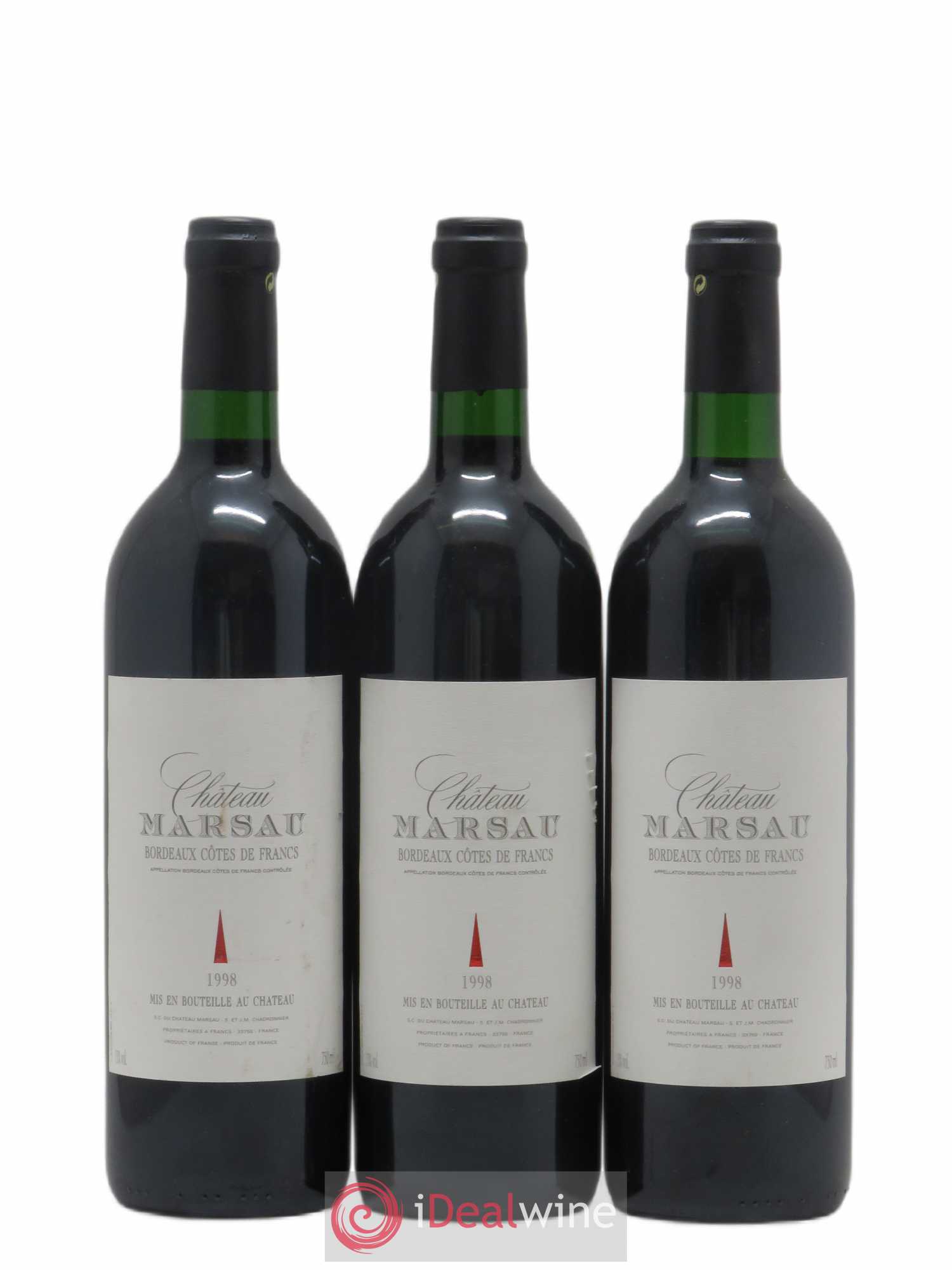 Château Marsau 1998 - Lot de 6 bouteilles - 2