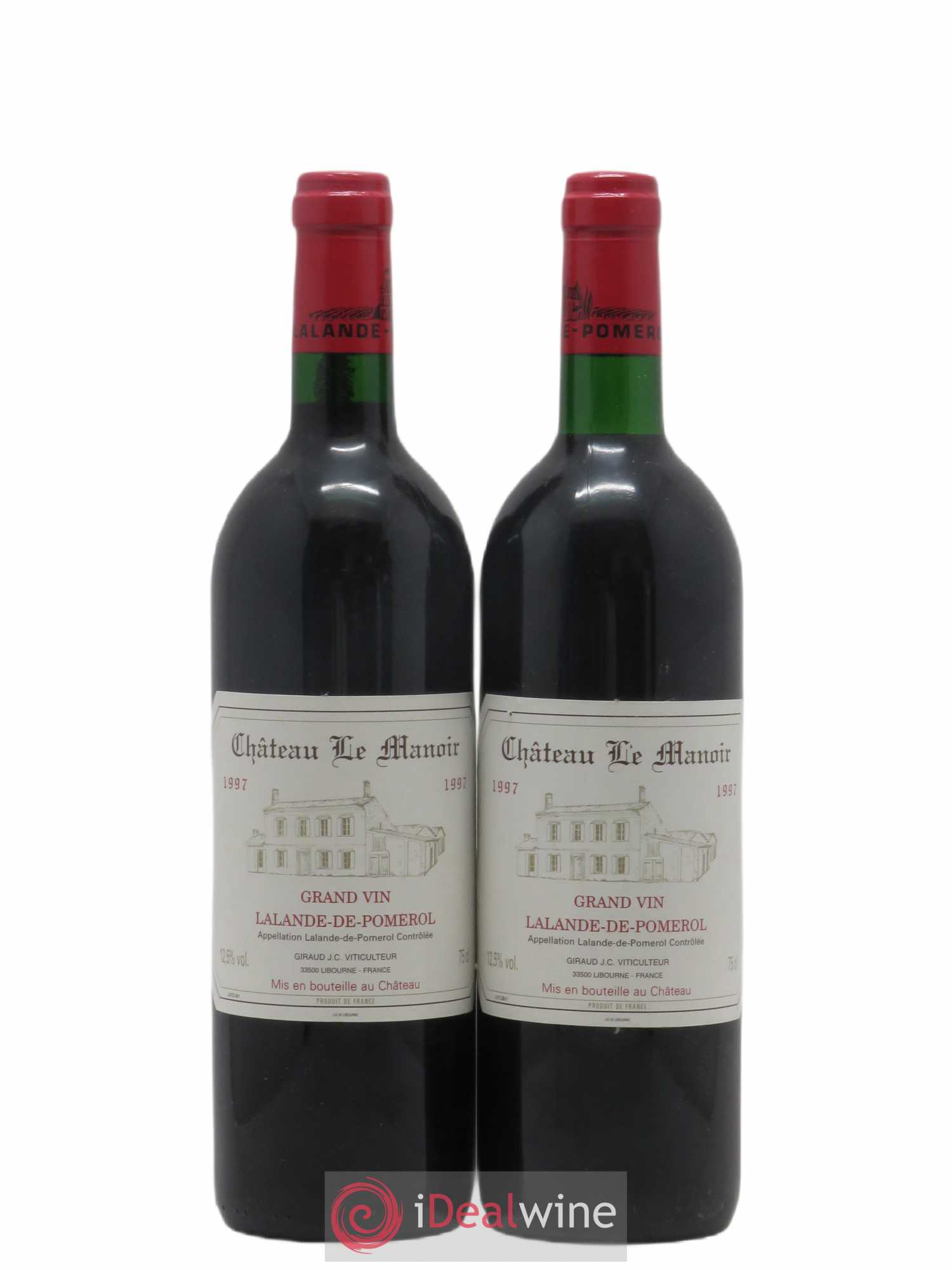 Lalande-de-Pomerol Chateau Le Manoir (sans prix de réserve) 1997 - Posten von 2 Flaschen - 0