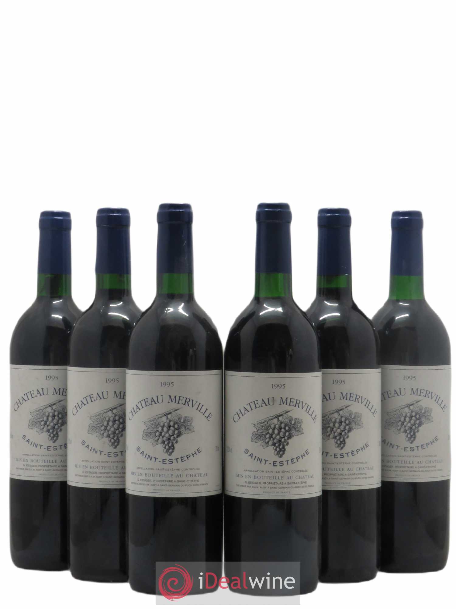 Saint-Estèphe Chateau Merville (sans prix de réserve) 1995 - Posten von 6 Flaschen - 0