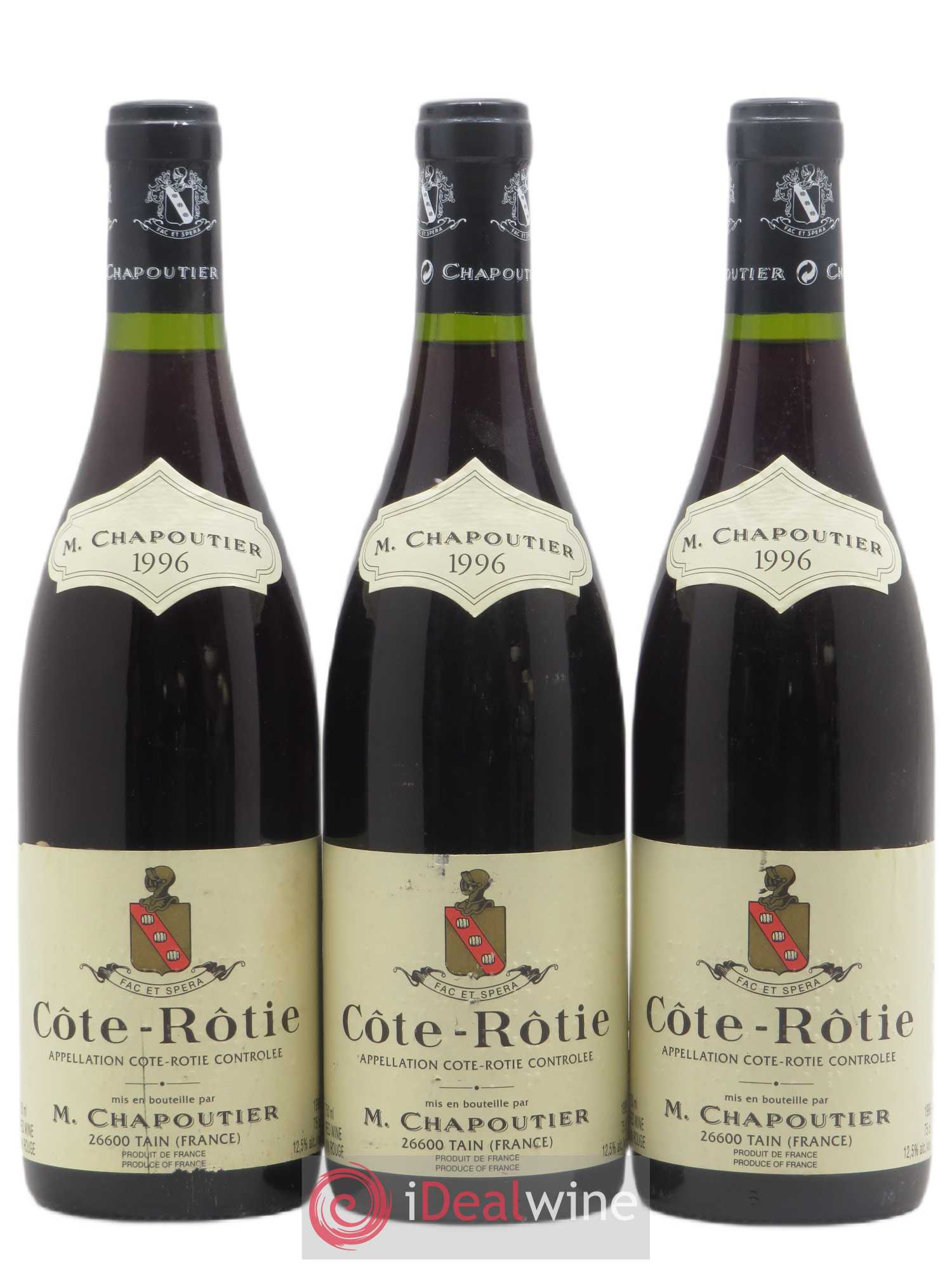 Côte-Rôtie Chapoutier 1996 - Lot de 3 bouteilles - 0