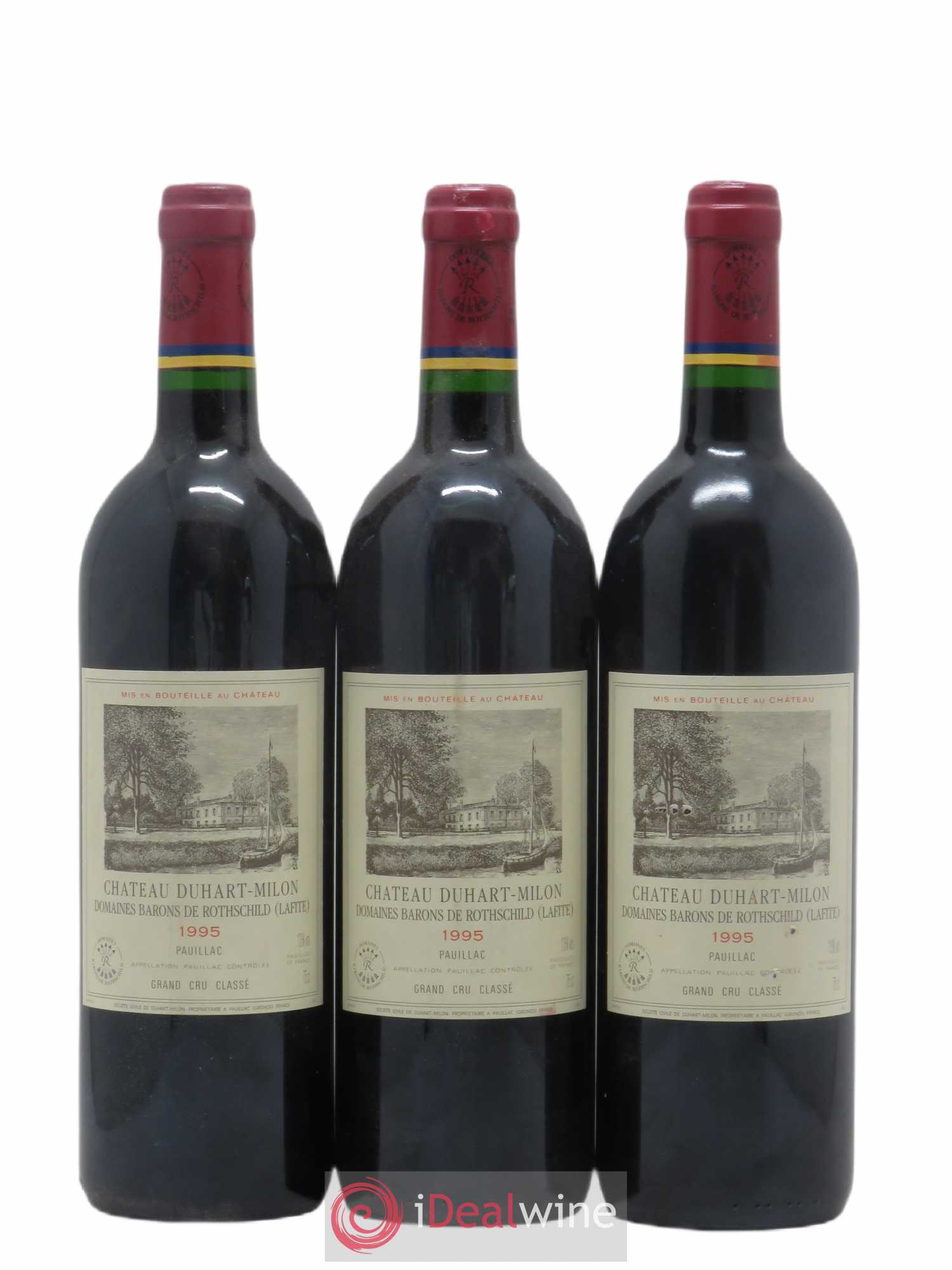 Château Duhart-Milon 4ème Grand Cru Classé 1995 - Lot de 3 bouteilles - 0