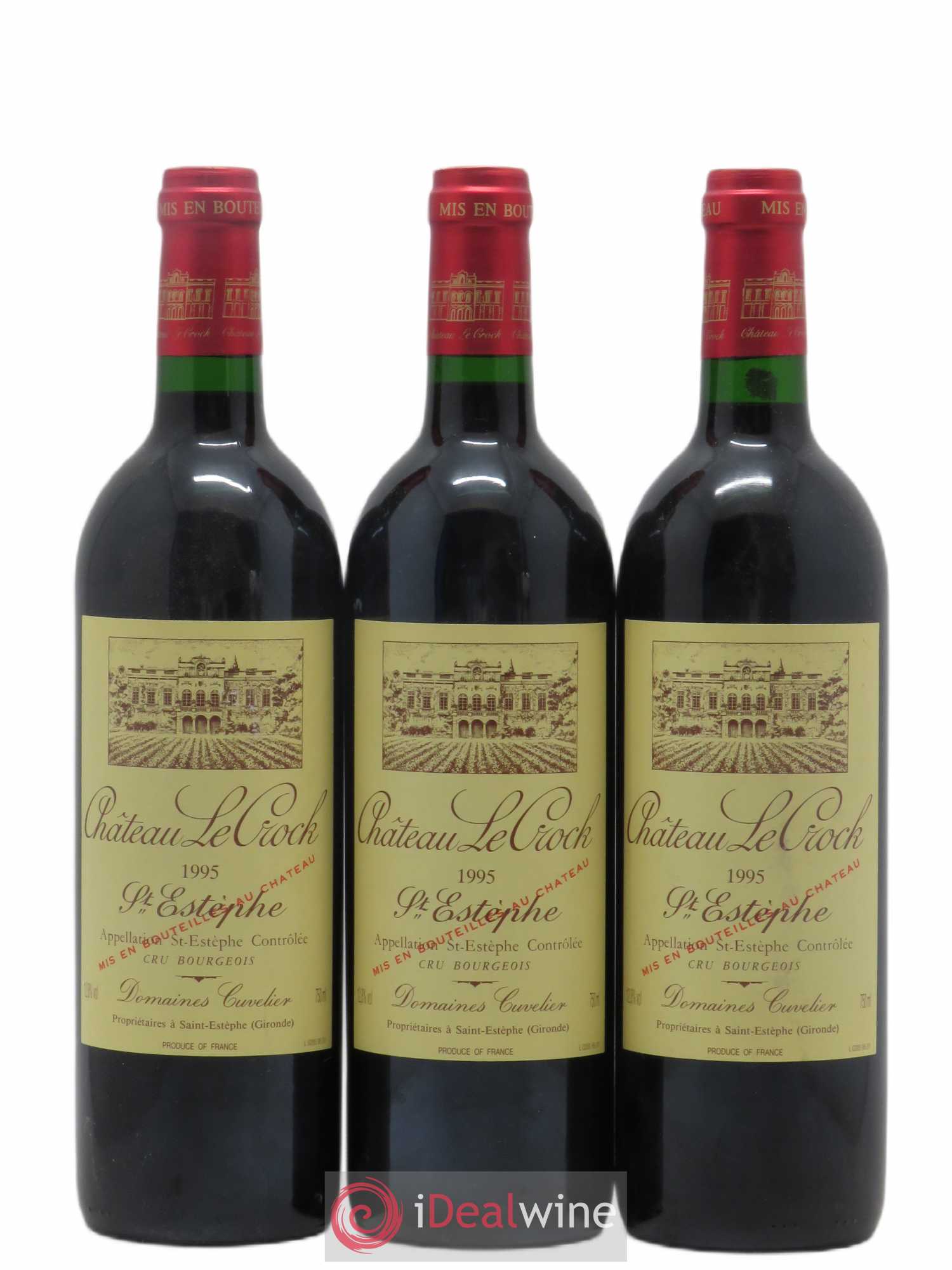 Château le Crock Cru Bourgeois 1995 - Lot de 3 bouteilles - 0