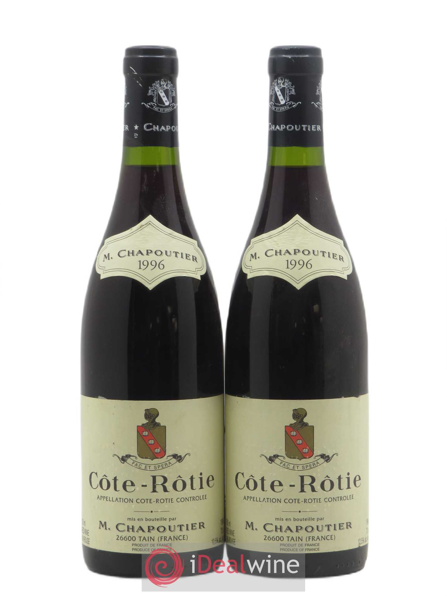 Côte-Rôtie Chapoutier 1996 - Lot de 2 bouteilles - 0