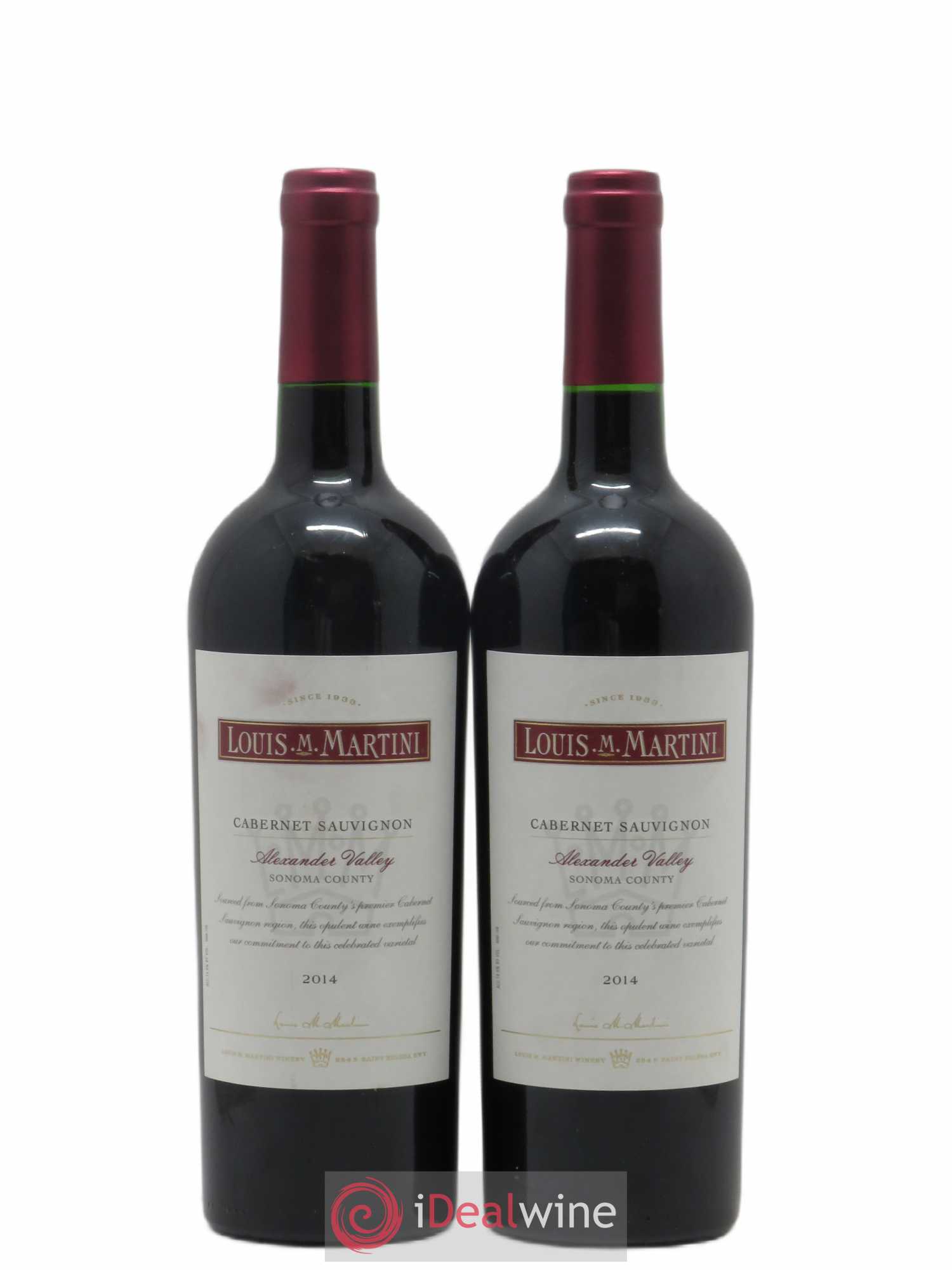 USA Sonoma County Alexander Valley Cabernet Sauvignon Louis Martini 2014 - Posten von 2 Flaschen - 0