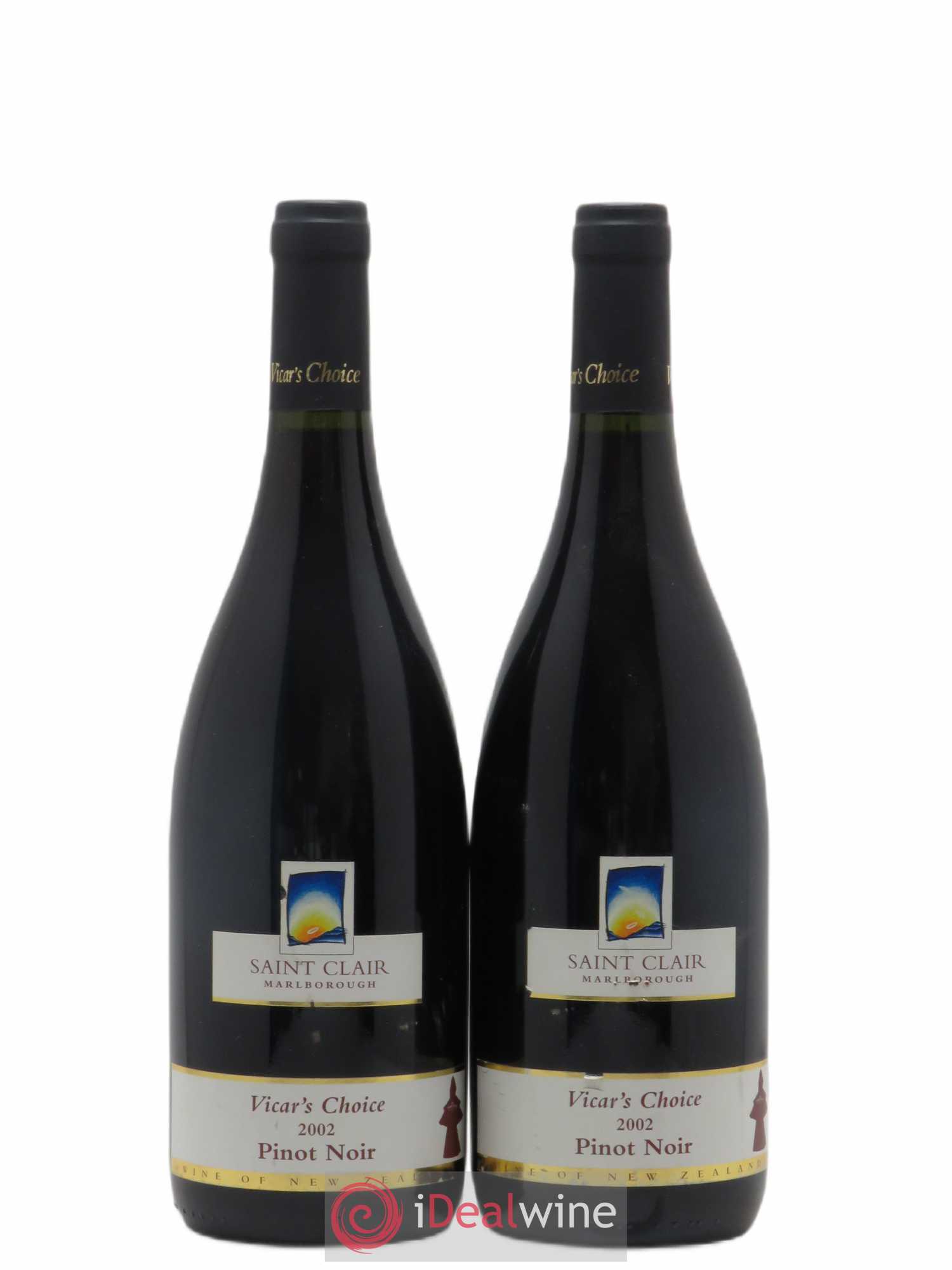 Nouvelle Zélande Saint Clair Vicars Choic Malborough Pinot Noir 2002 - Posten von 2 Flaschen - 0