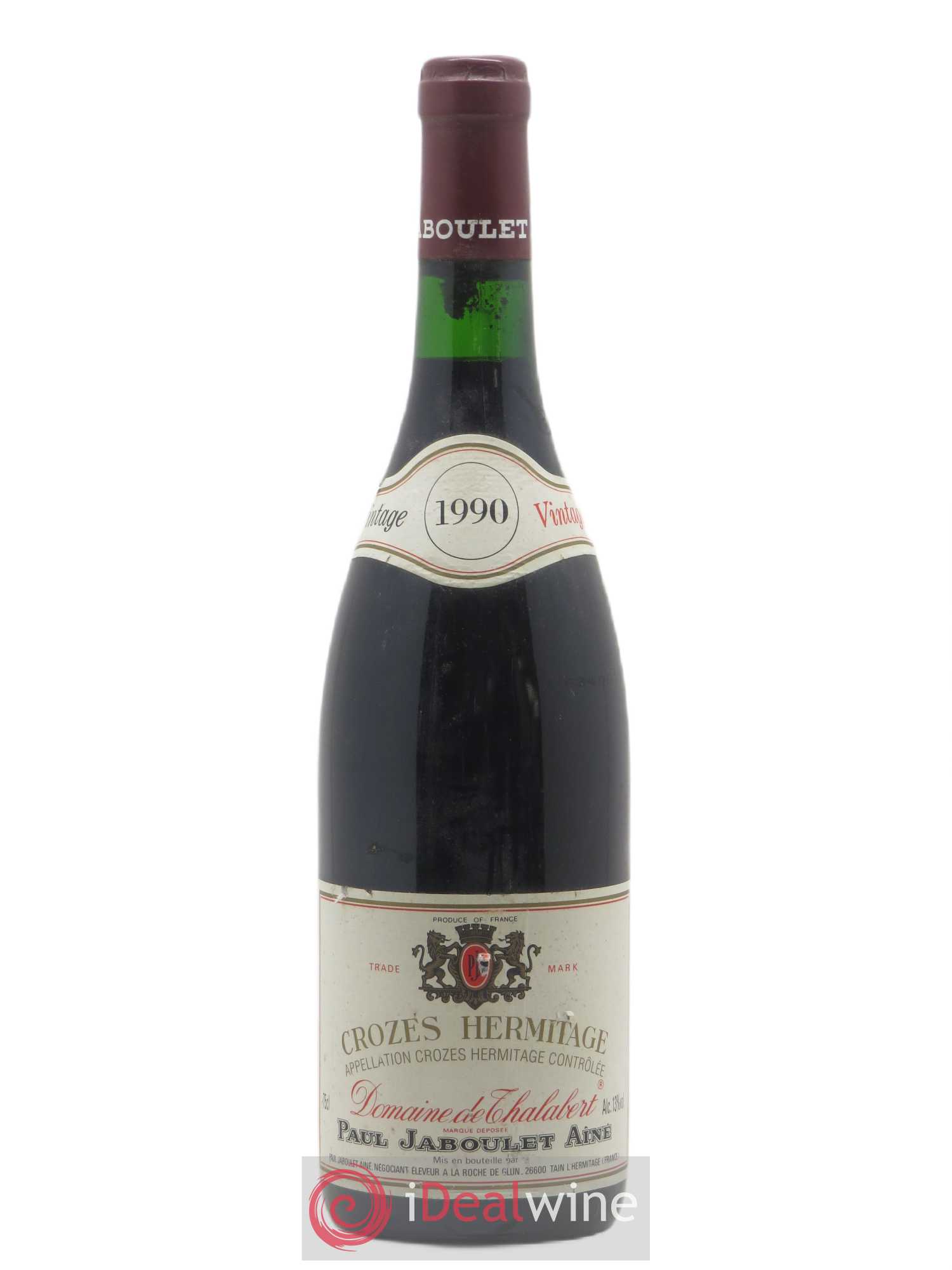 Crozes-Hermitage Domaine de Thalabert Paul Jaboulet Ainé 1990 - Lot de 1 bouteille - 0