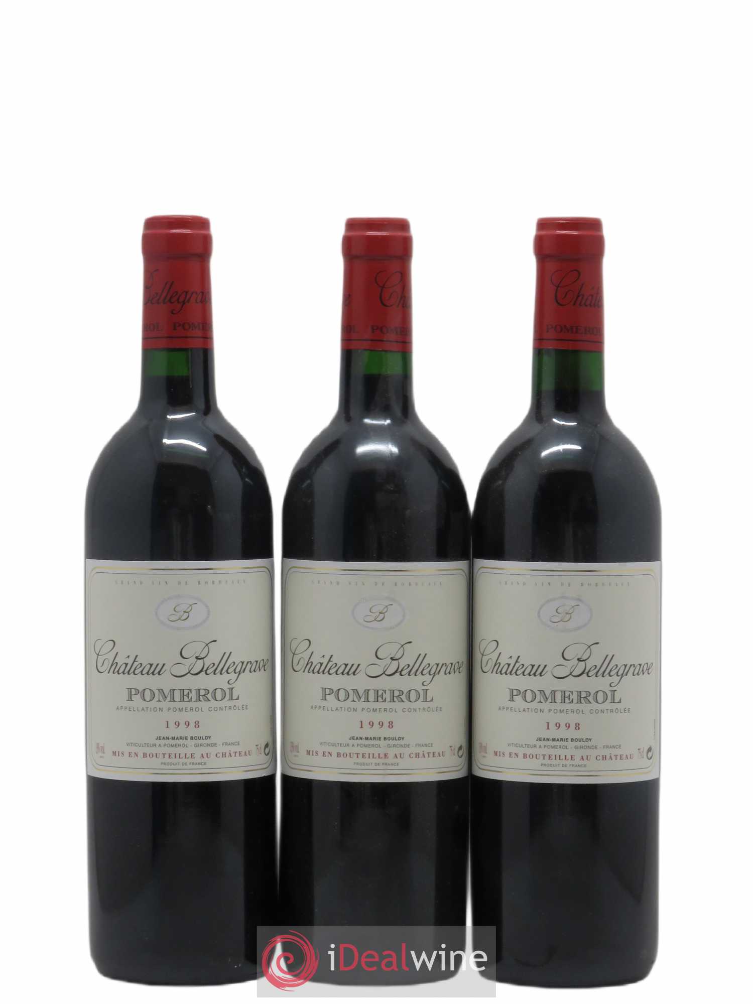 Château Bellegrave 1998 - Lot de 3 bouteilles - 0