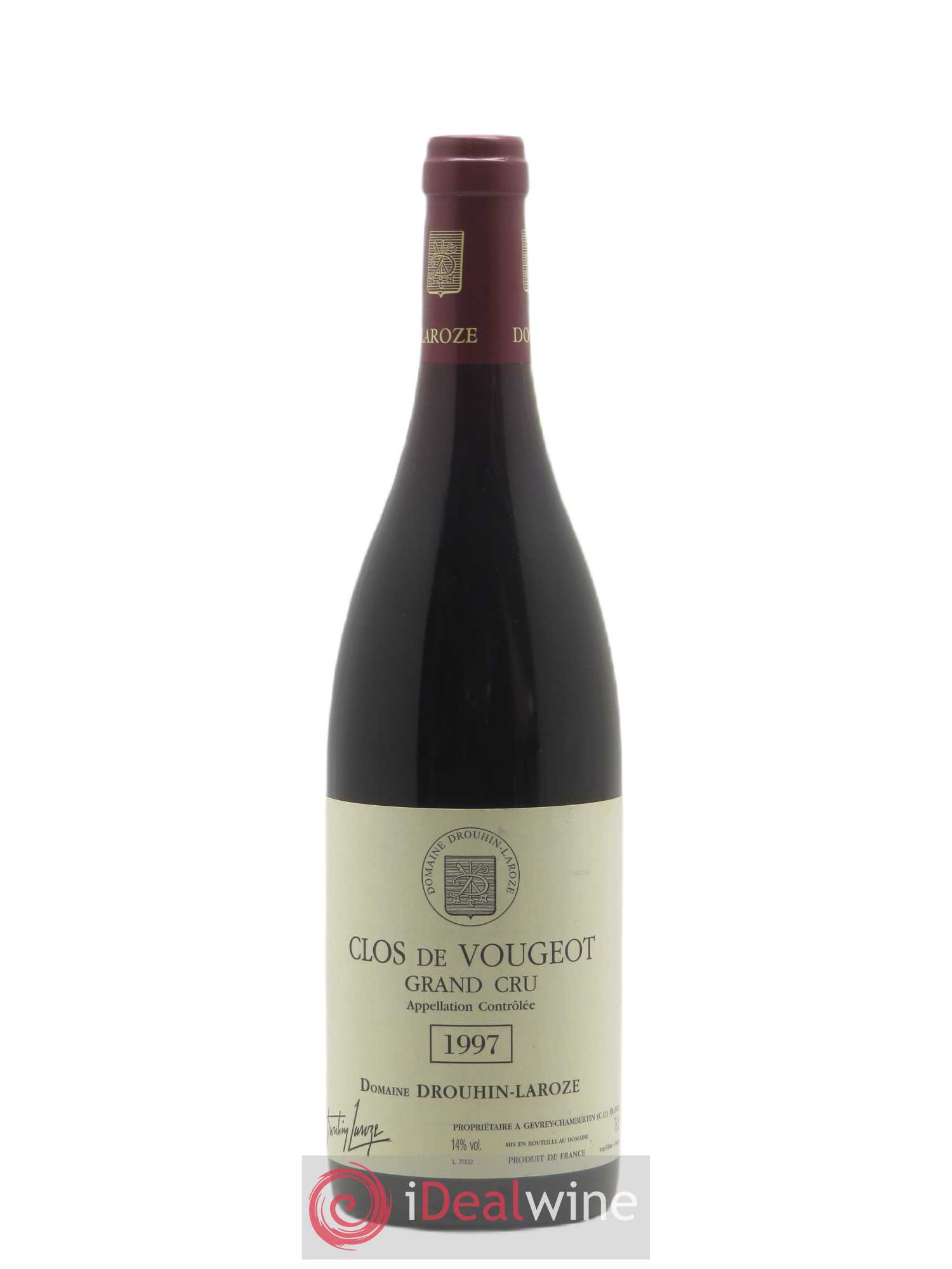 Clos de Vougeot Grand Cru Domaine Drouhin-Laroze 1997 - Lot de 1 bouteille - 0