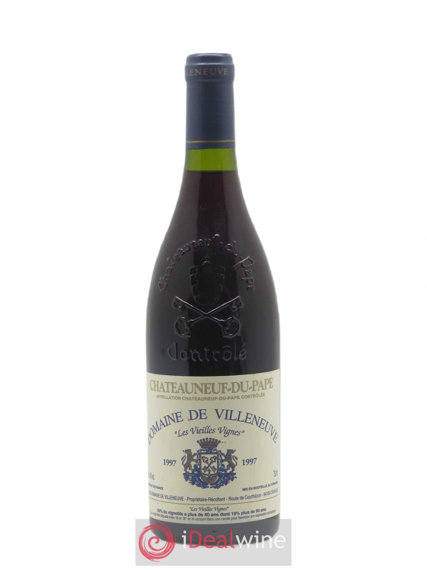 Châteauneuf-du-Pape Vieilles Vignes Domaine de Villeneuve 1997 - Lot de 1 bouteille - 0