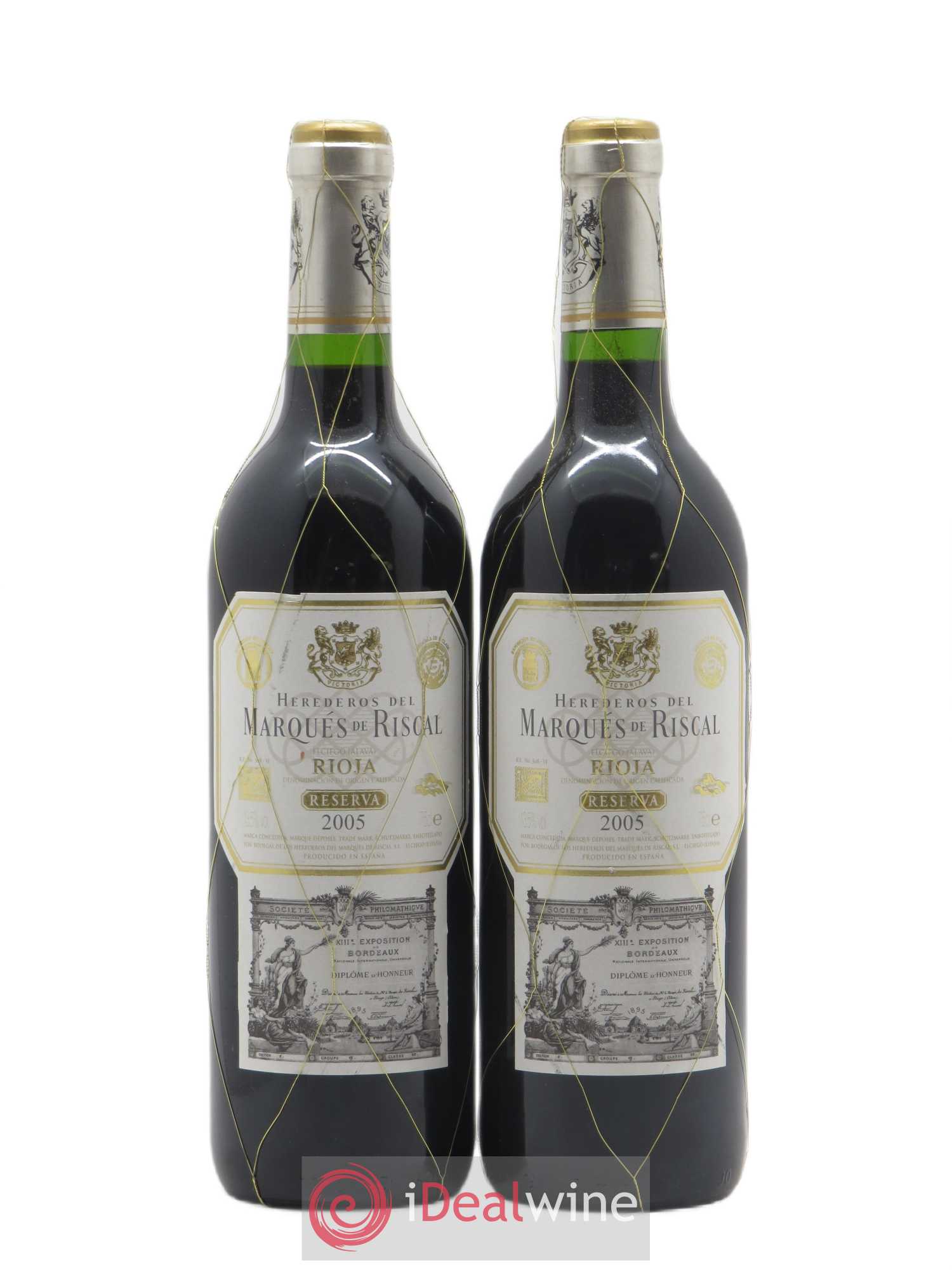 Rioja DOCA Reserva Marqués de Riscal 2005 - Lot of 2 bottles - 0