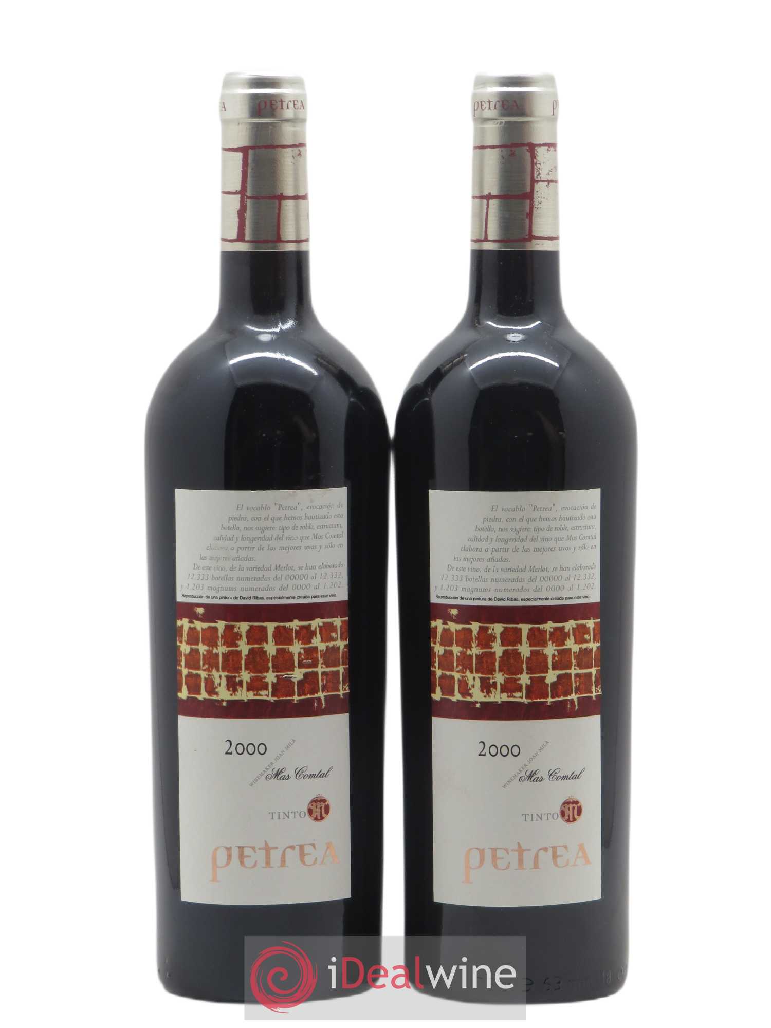 Penedes Petrea Mas Comtal (sans prix de réserve) 2000 - Posten von 2 Flaschen - 0