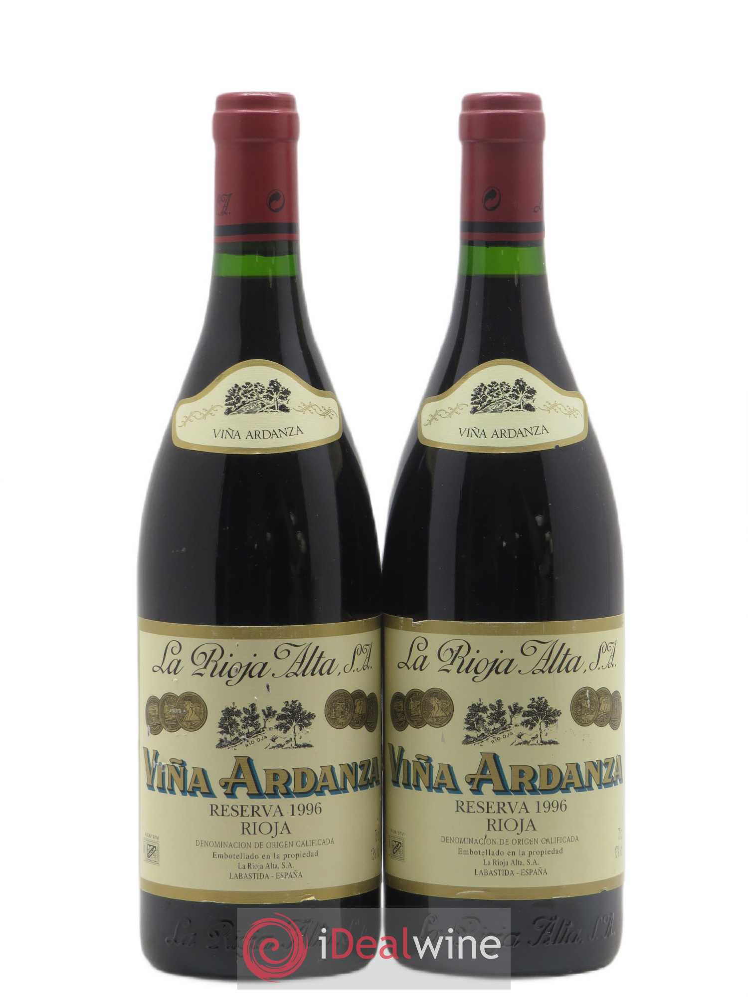 Rioja DOCA Reserva Vina Ardanza La Rioja Alta 1996 - Lot de 2 bouteilles - 0