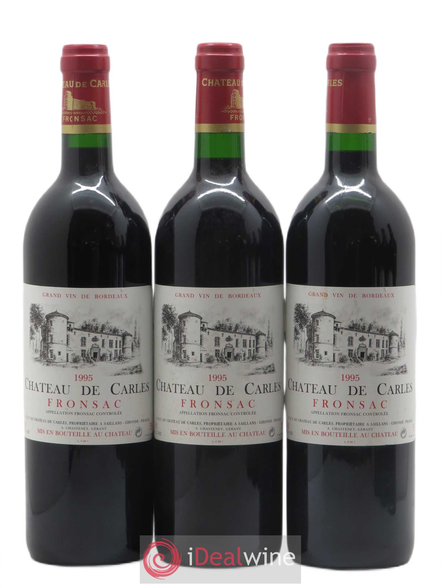 Château de Carles (sans prix de réserve) 1995 - Lot de 6 bouteilles - 1