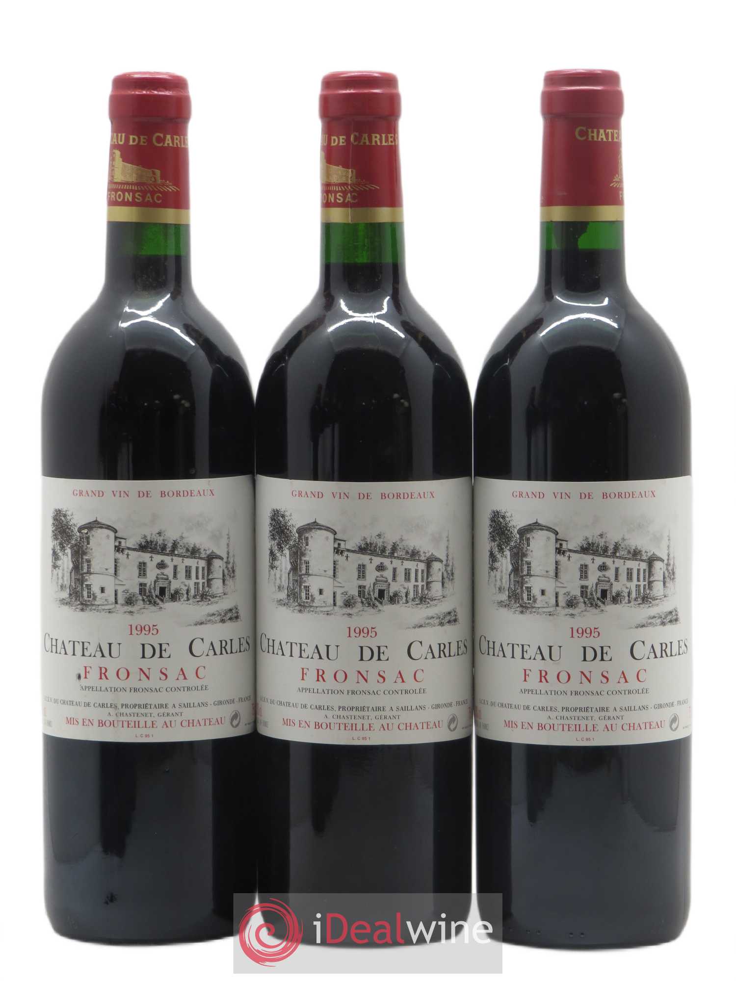 Château de Carles (sans prix de réserve) 1995 - Lot de 6 bouteilles - 2