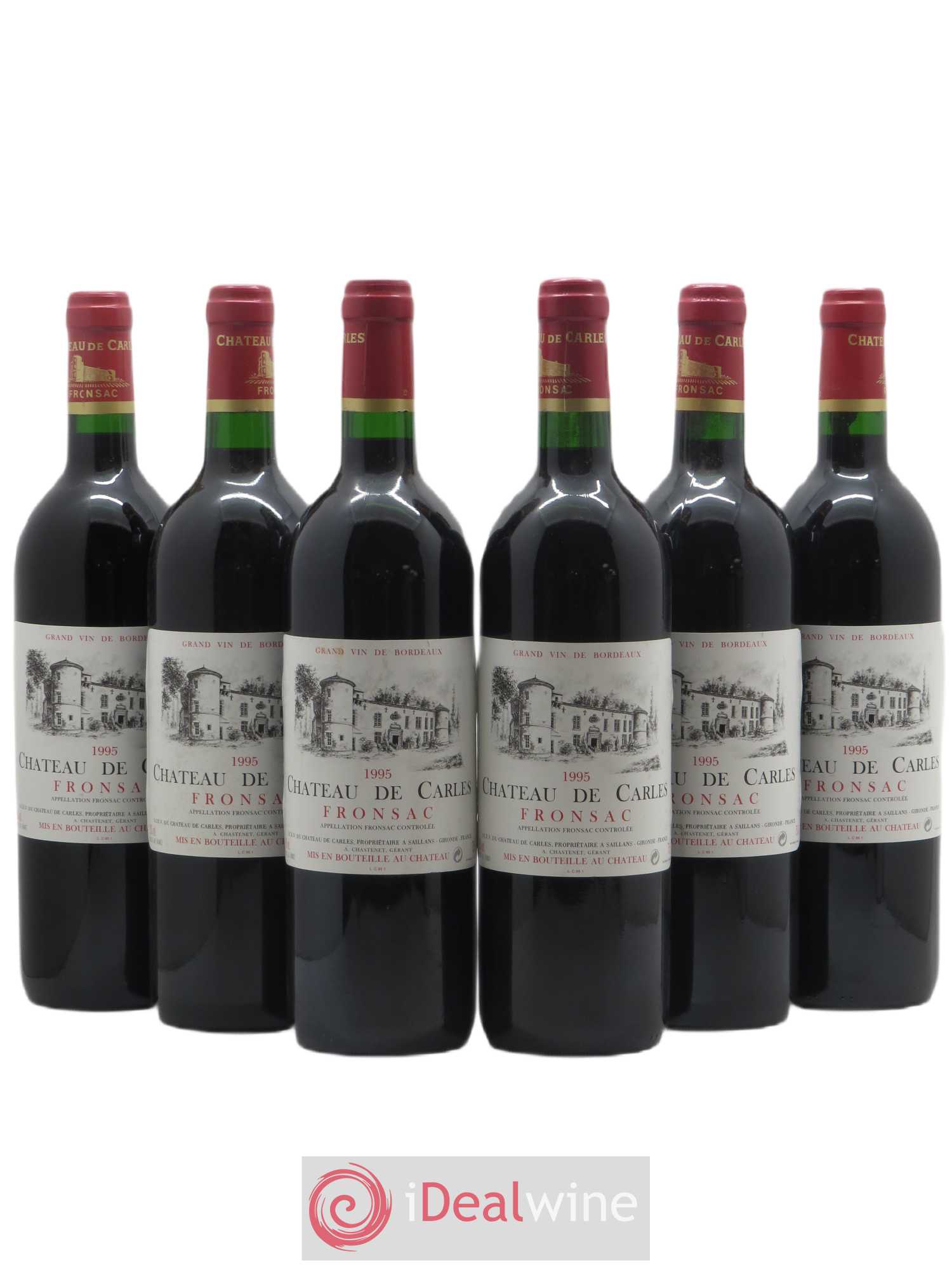 Château de Carles (sans prix de réserve) 1995 - Lot de 6 bouteilles - 0