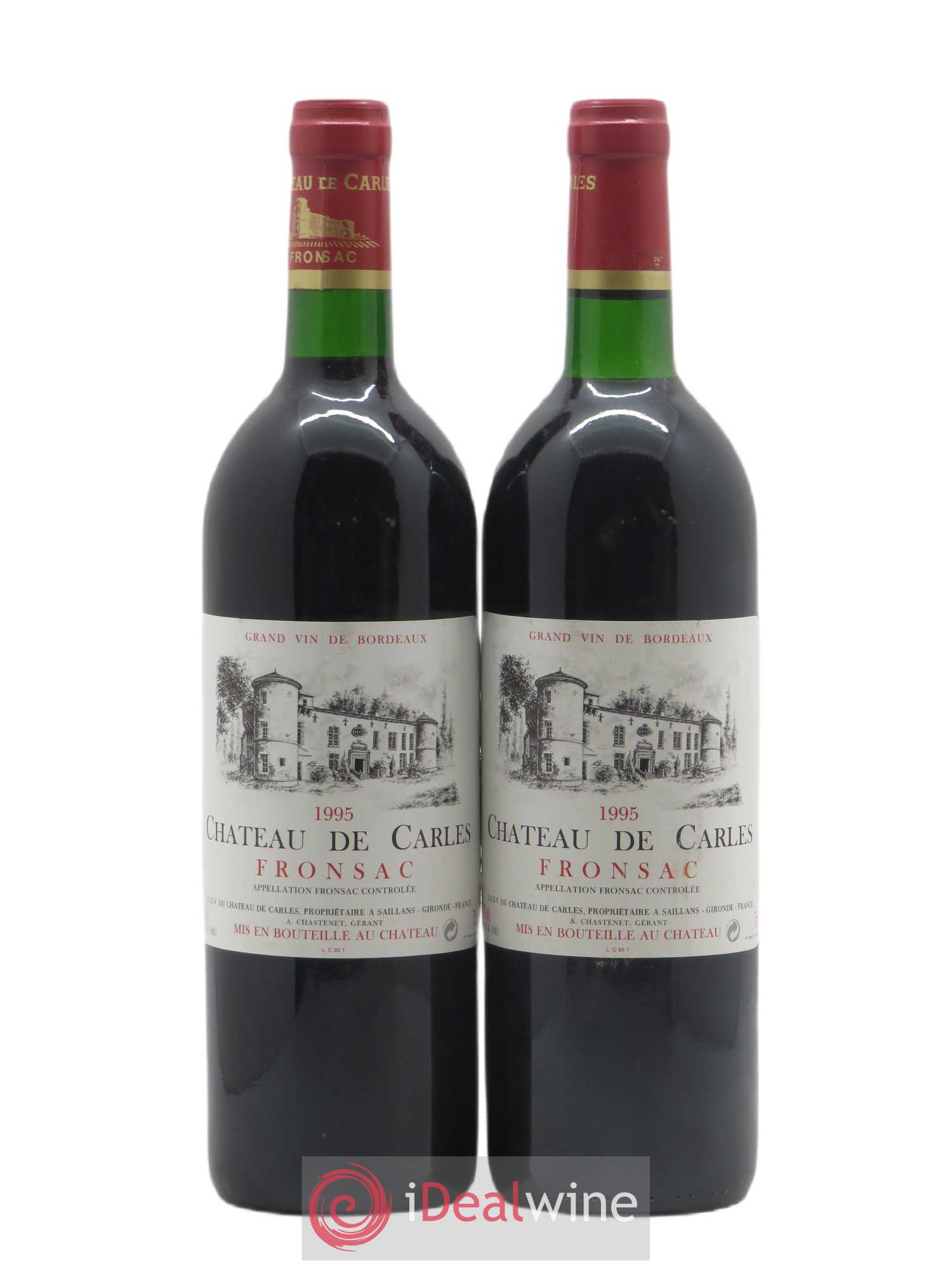Château de Carles (sans prix de réserve) 1995 - Lot de 2 bouteilles - 0