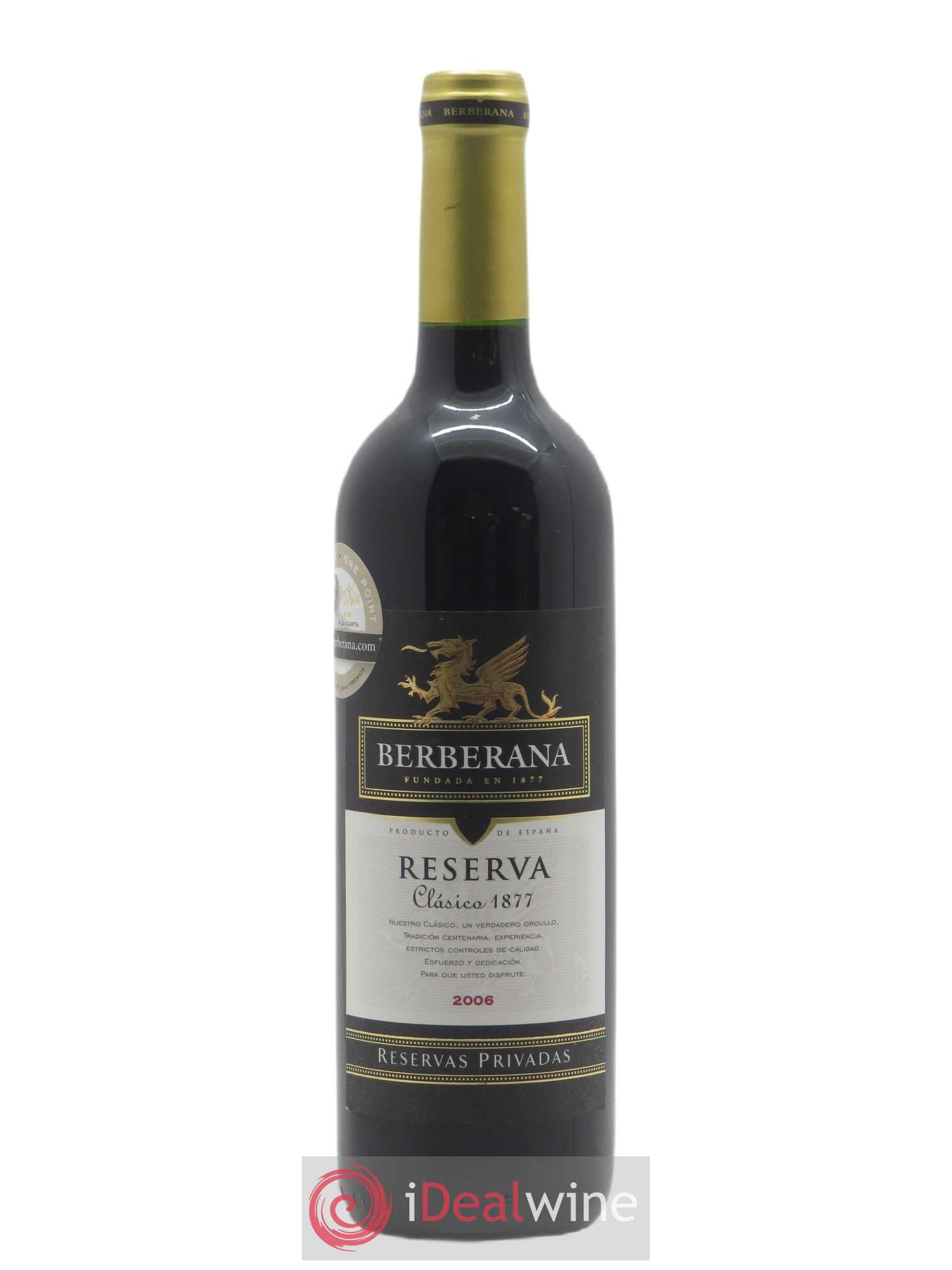 Méntrida Reserva Classico 1877 Berbarana Reservas Privadas (sans prix de réserve) 2006 - Posten von 1 Flasche - 0