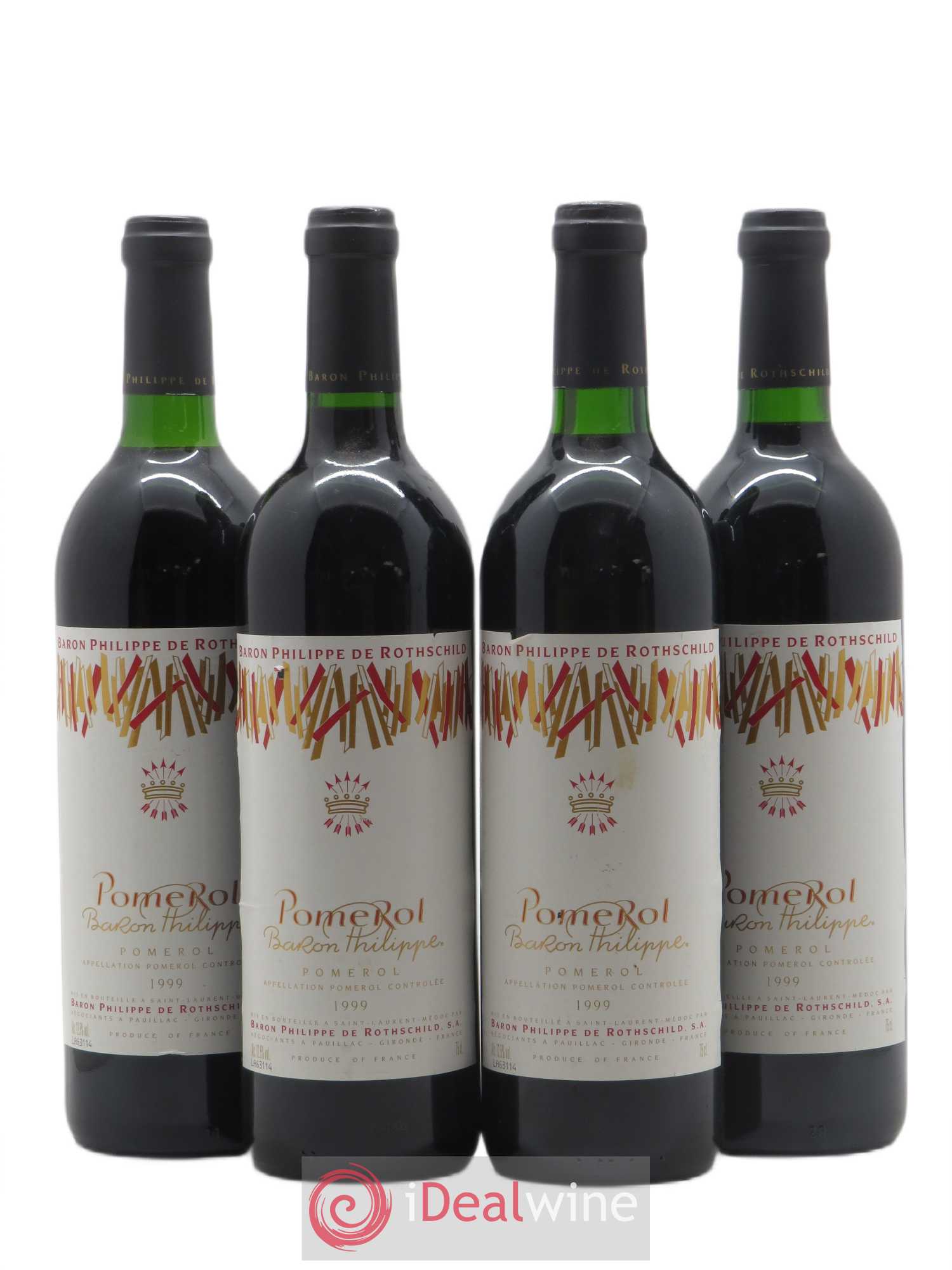 Pomerol Baron Philippe de Rothschild 1999 - Lot de 4 bouteilles - 0