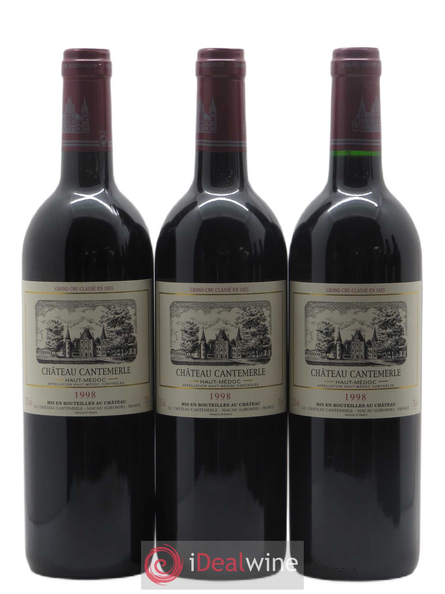 Château Cantemerle 5ème Grand Cru Classé  (sans prix de réserve) 1998 - Lot de 6 bouteilles - 1