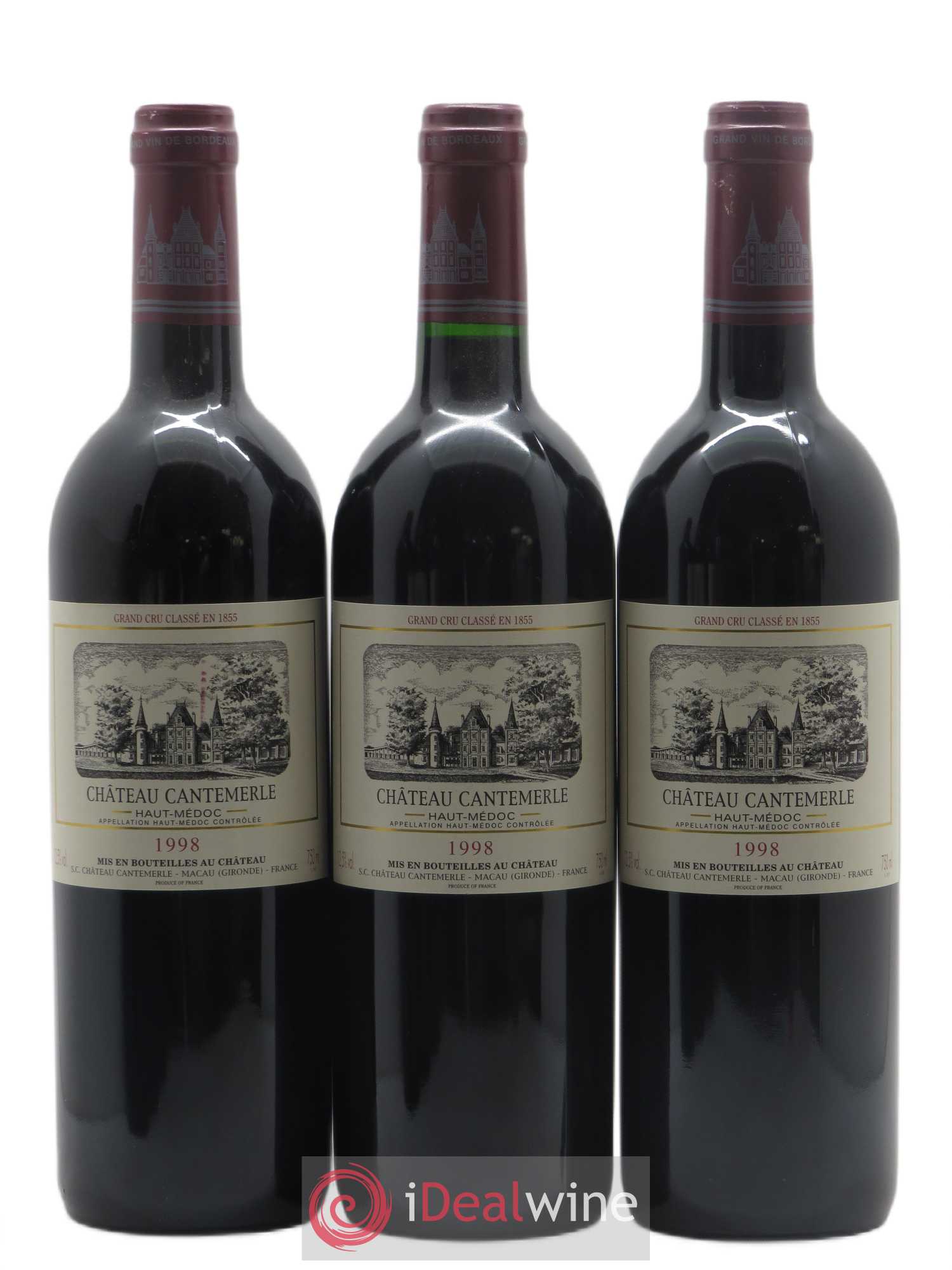 Château Cantemerle 5ème Grand Cru Classé  (sans prix de réserve) 1998 - Lot de 6 bouteilles - 2