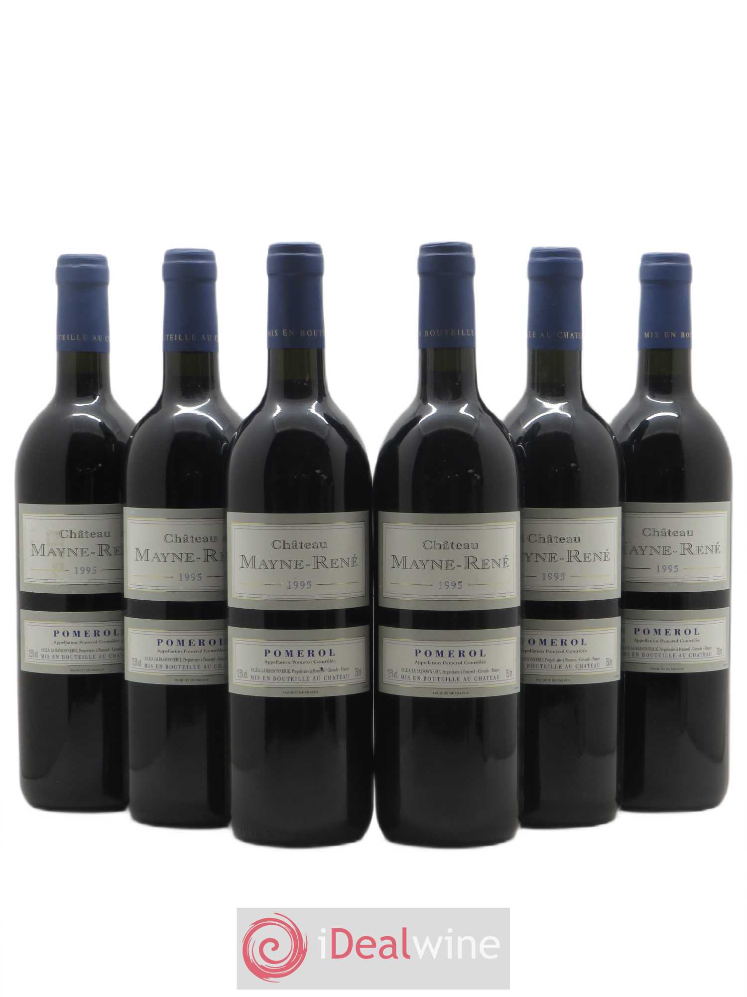 Pomerol Château Mayne René 1995 - Lot de 6 bouteilles - 0