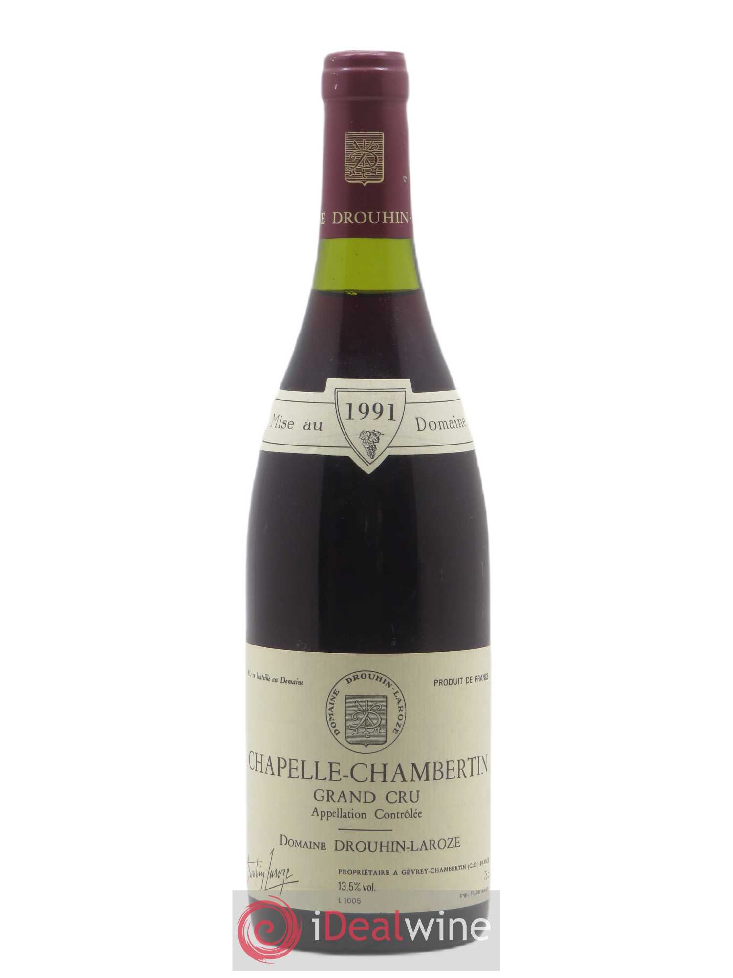 Chapelle-Chambertin Grand Cru Domaine Drouhin-Laroze 1991 - Lot de 1 bouteille - 0