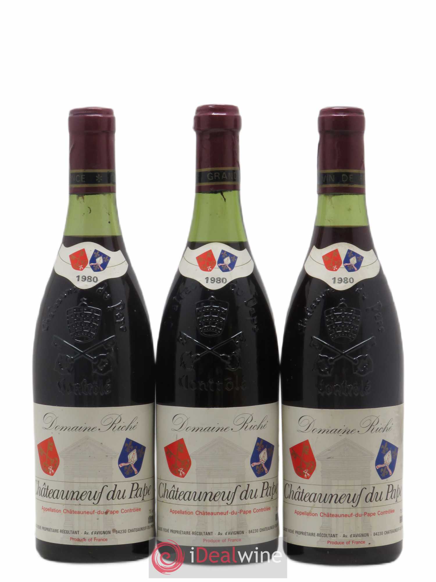 Châteauneuf-du-Pape Domaine Riché 1980 - Lot de 6 bouteilles - 2