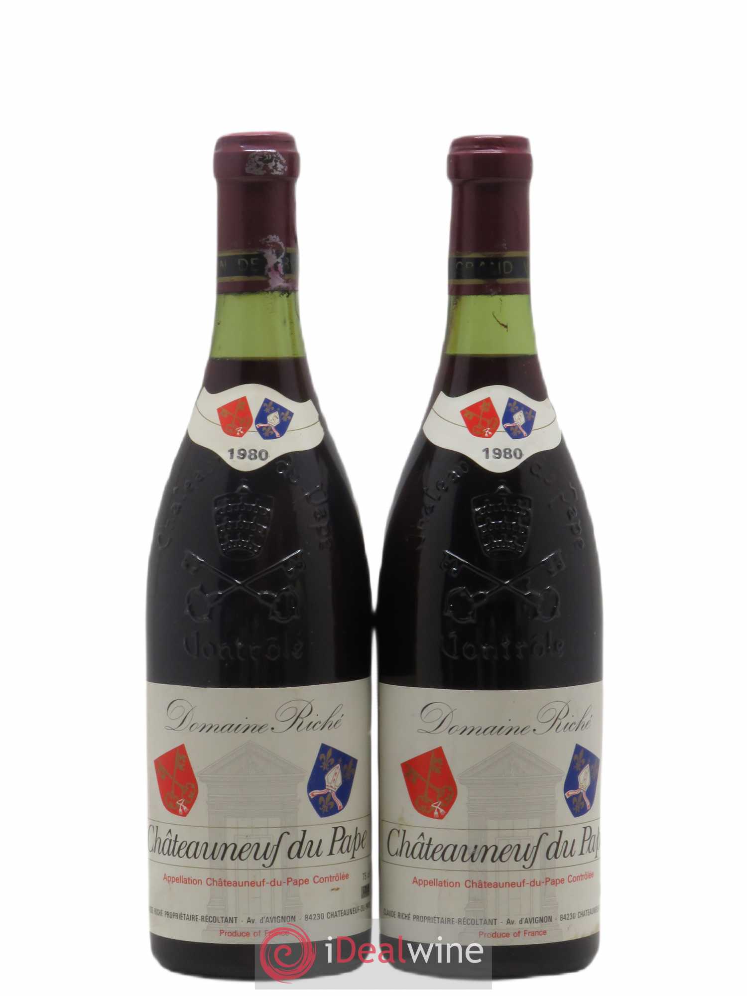 Châteauneuf-du-Pape Domaine Riché 1980 - Posten von 2 Flaschen - 0