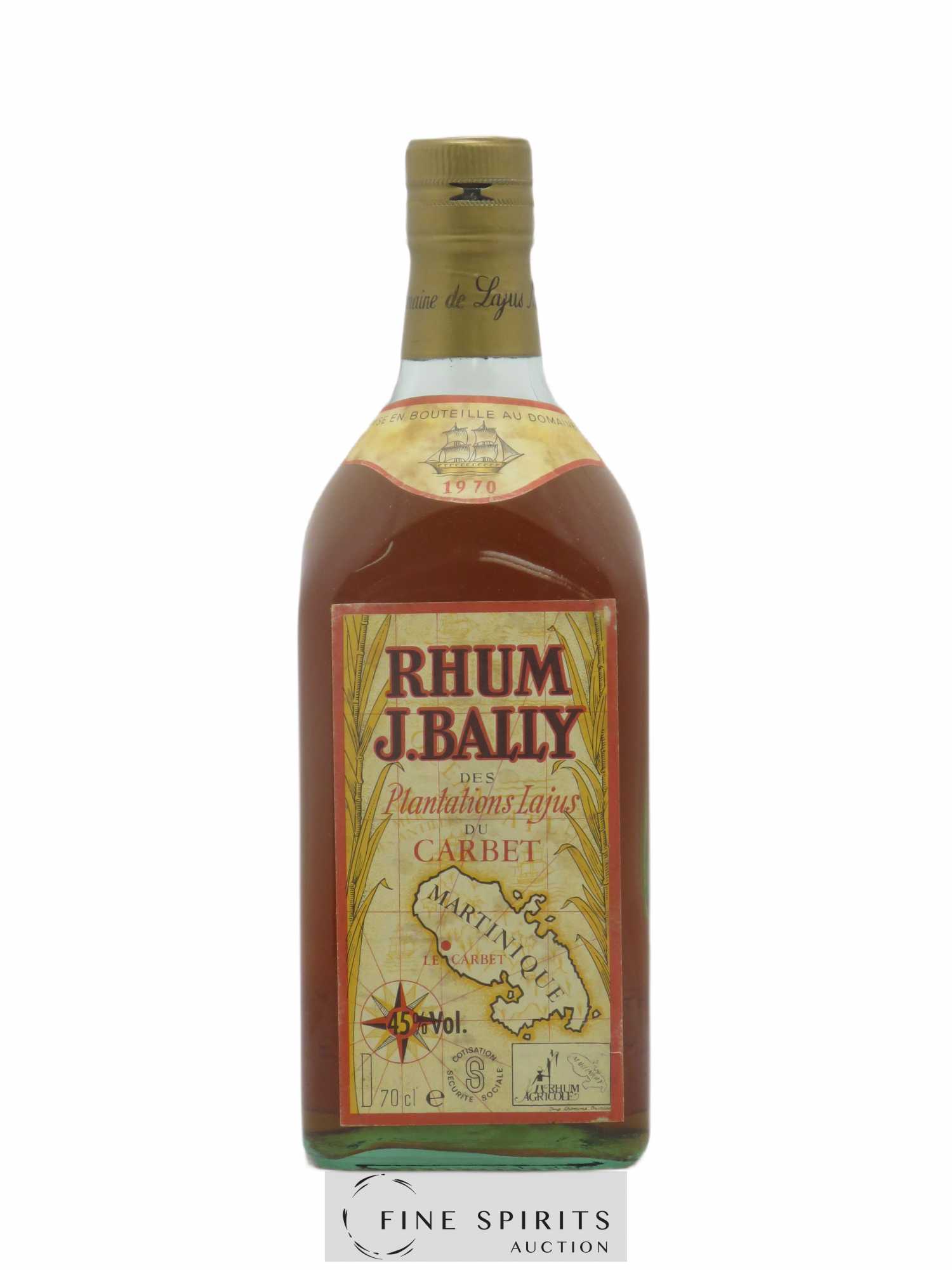 J. Bally 1970 Of. Plantations Lajus du Carbet - Lot de 1 bouteille - 0