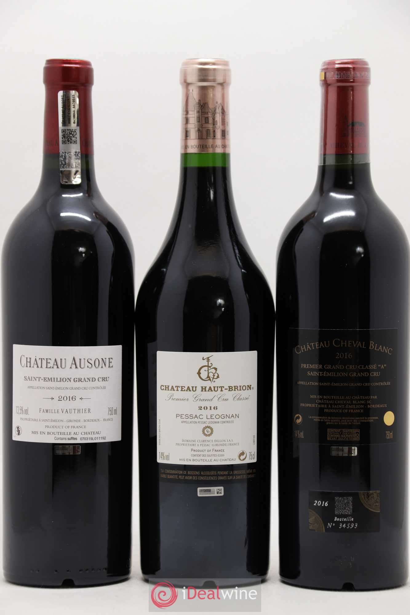Caisse Collection Duclot Margaux,Yquem, Pétrus, Mission Haut Brion, Mouton Rothschild, Lafite Rothschild, Ausone, Haut Brion, Cheval Blanc 2016 - Posten von 9 Flaschen - 5