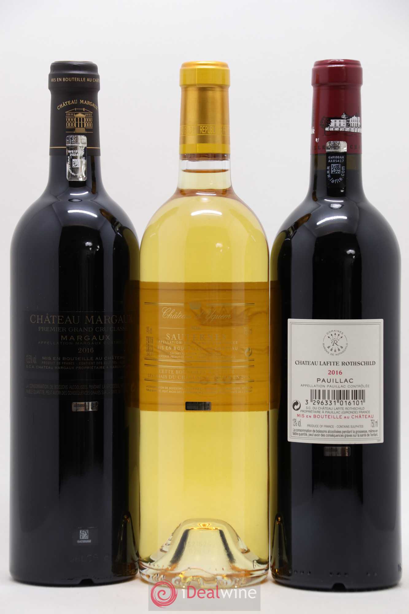 Caisse Collection Duclot Margaux,Yquem, Pétrus, Mission Haut Brion, Mouton Rothschild, Lafite Rothschild, Ausone, Haut Brion, Cheval Blanc 2016 - Posten von 9 Flaschen - 6