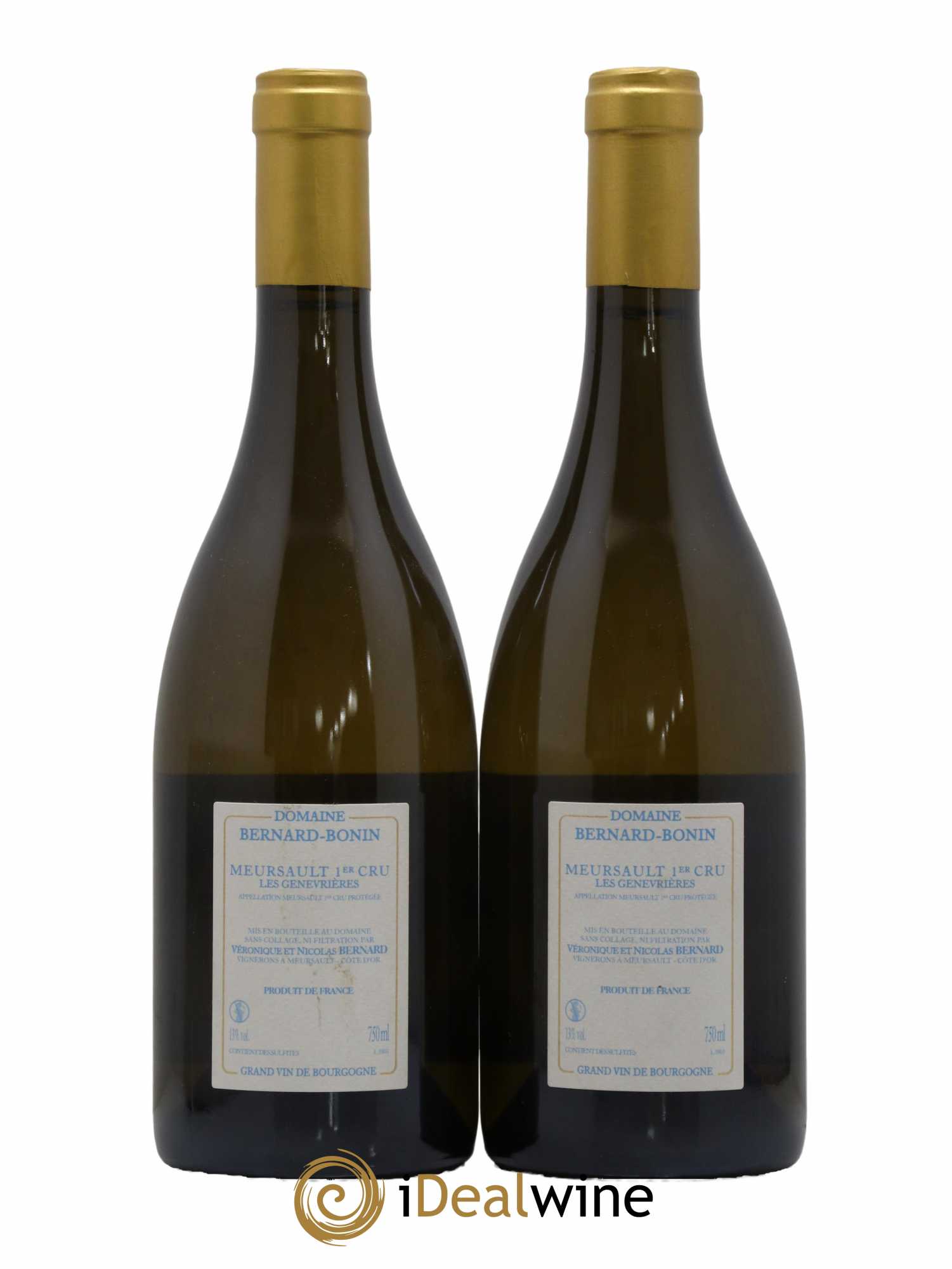 Meursault 1er Cru Les Genevrières Bernard Bonin 2018 - Lot de 2 bouteilles - 1