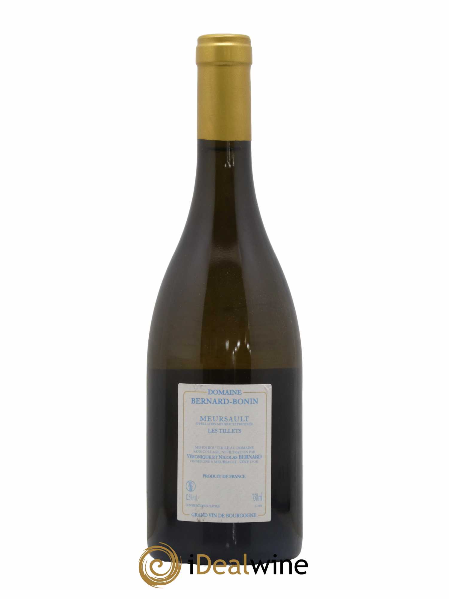 Meursault Les Tillets Bernard Bonin 2018 - Lot de 1 bouteille - 1