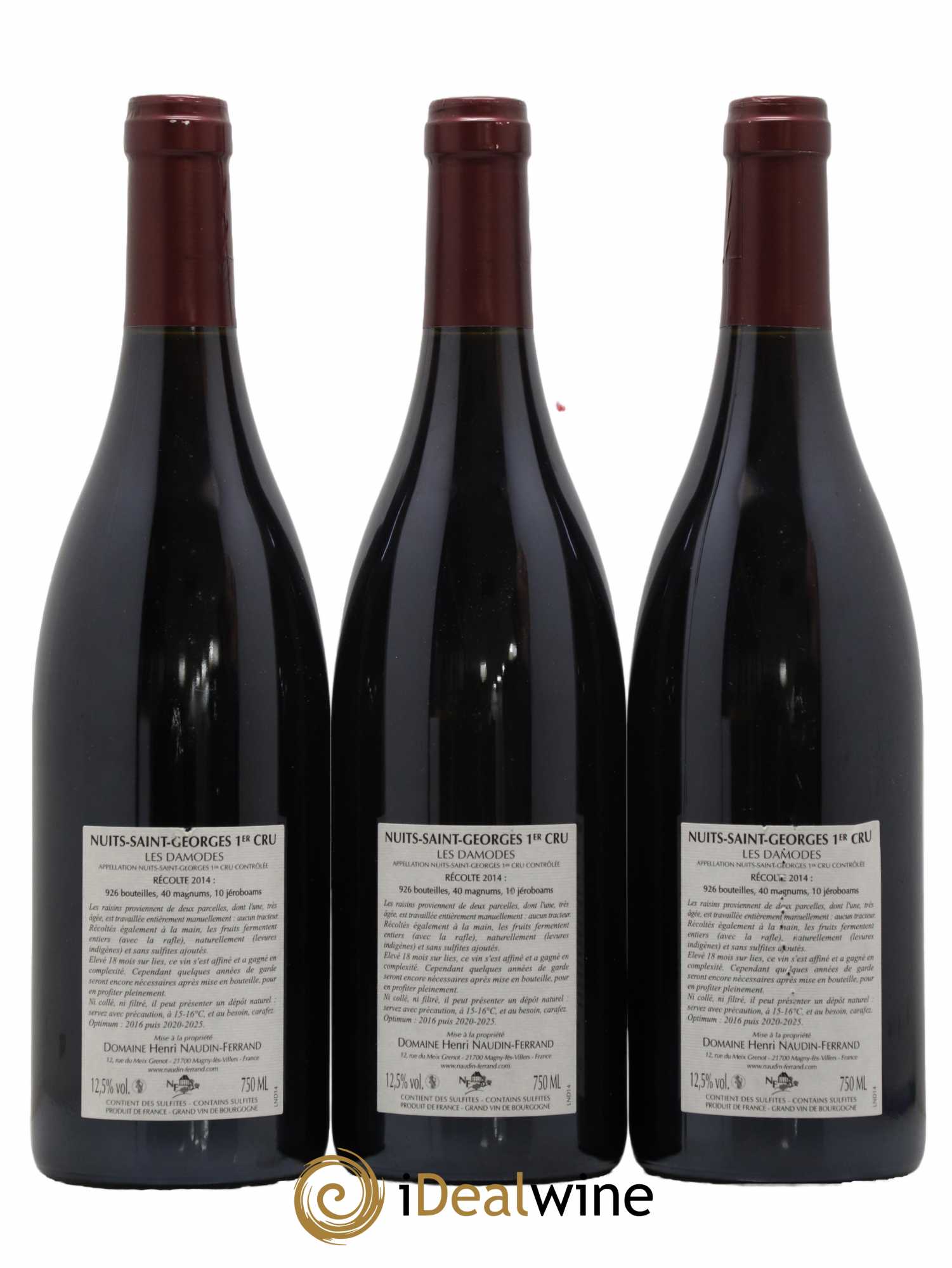 Nuits-Saint-Georges 1er Cru Les Damodes Naudin-Ferrand (Domaine) 2014 - Posten von 3 Flaschen - 1