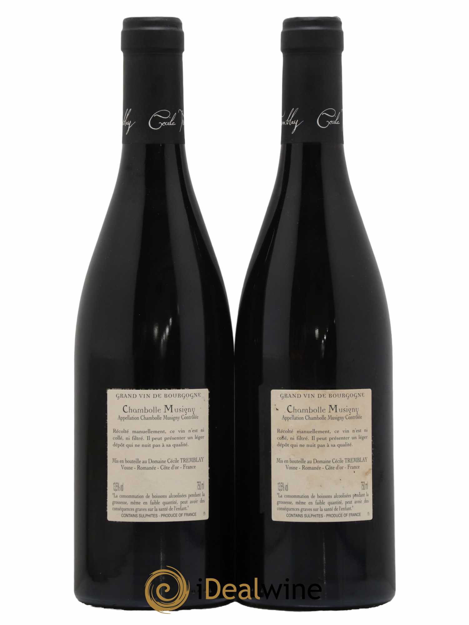Chambolle-Musigny Les Cabottes Cécile Tremblay 2015 - Lot of 2 bottles - 1