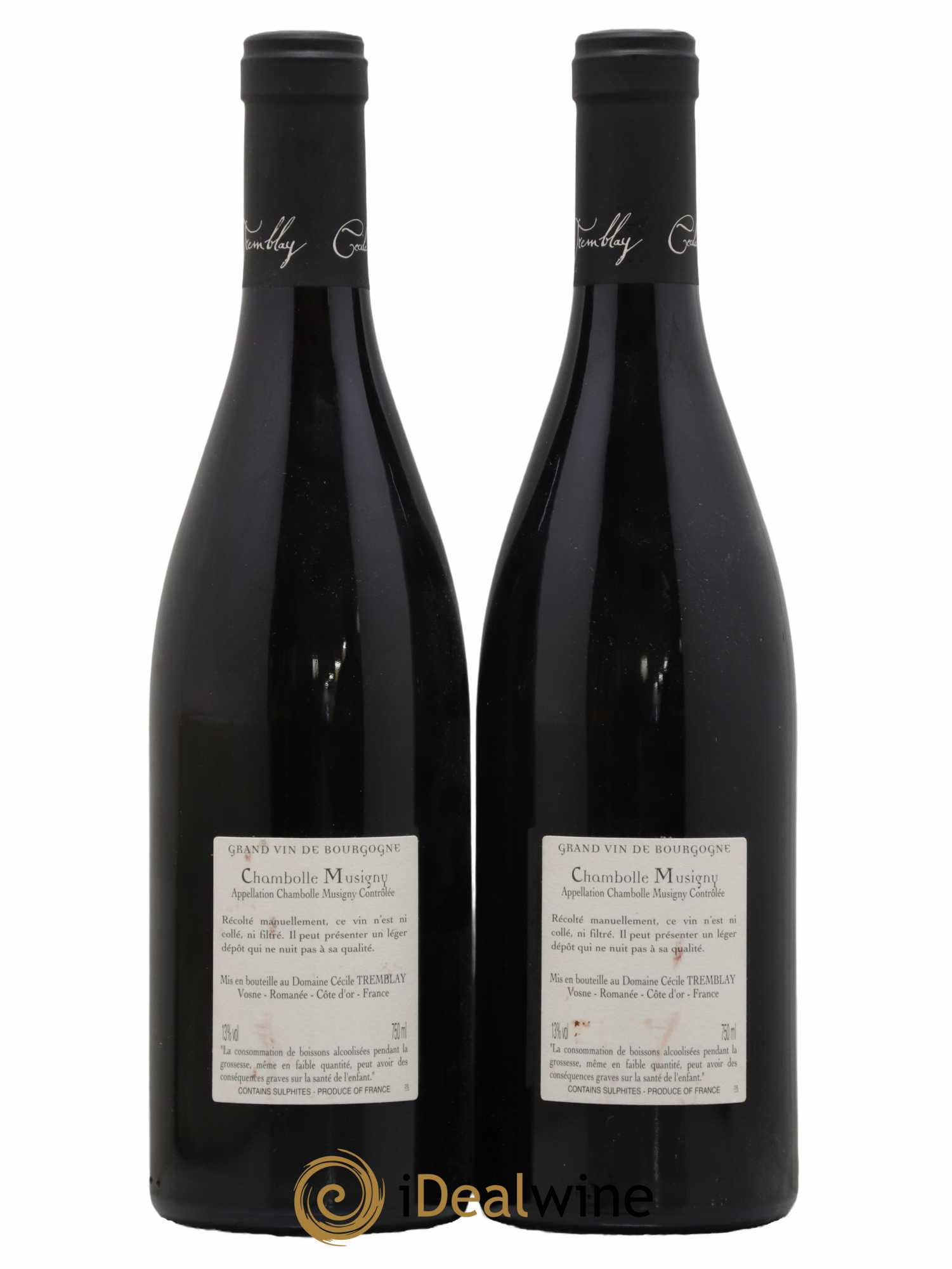 Chambolle-Musigny Les Cabottes Cécile Tremblay 2017 - Lot of 2 bottles - 1
