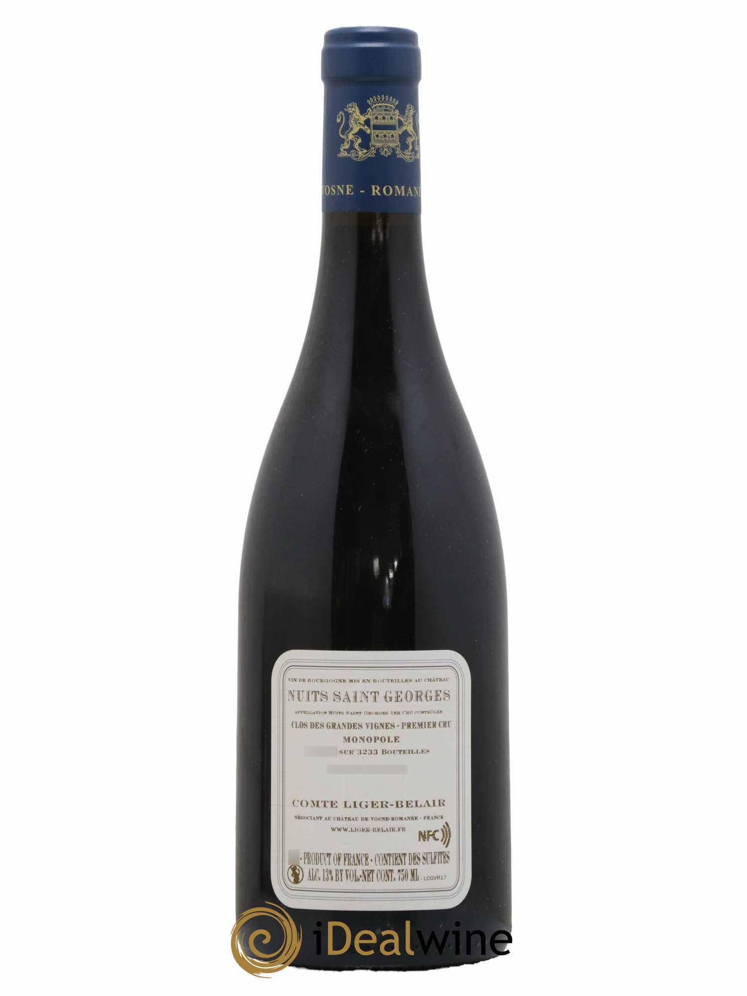 Nuits-Saint-Georges 1er Cru Clos des Grandes Vignes Comte Liger-Belair (Domaine du) 2017 - Lot of 1 bottle - 1