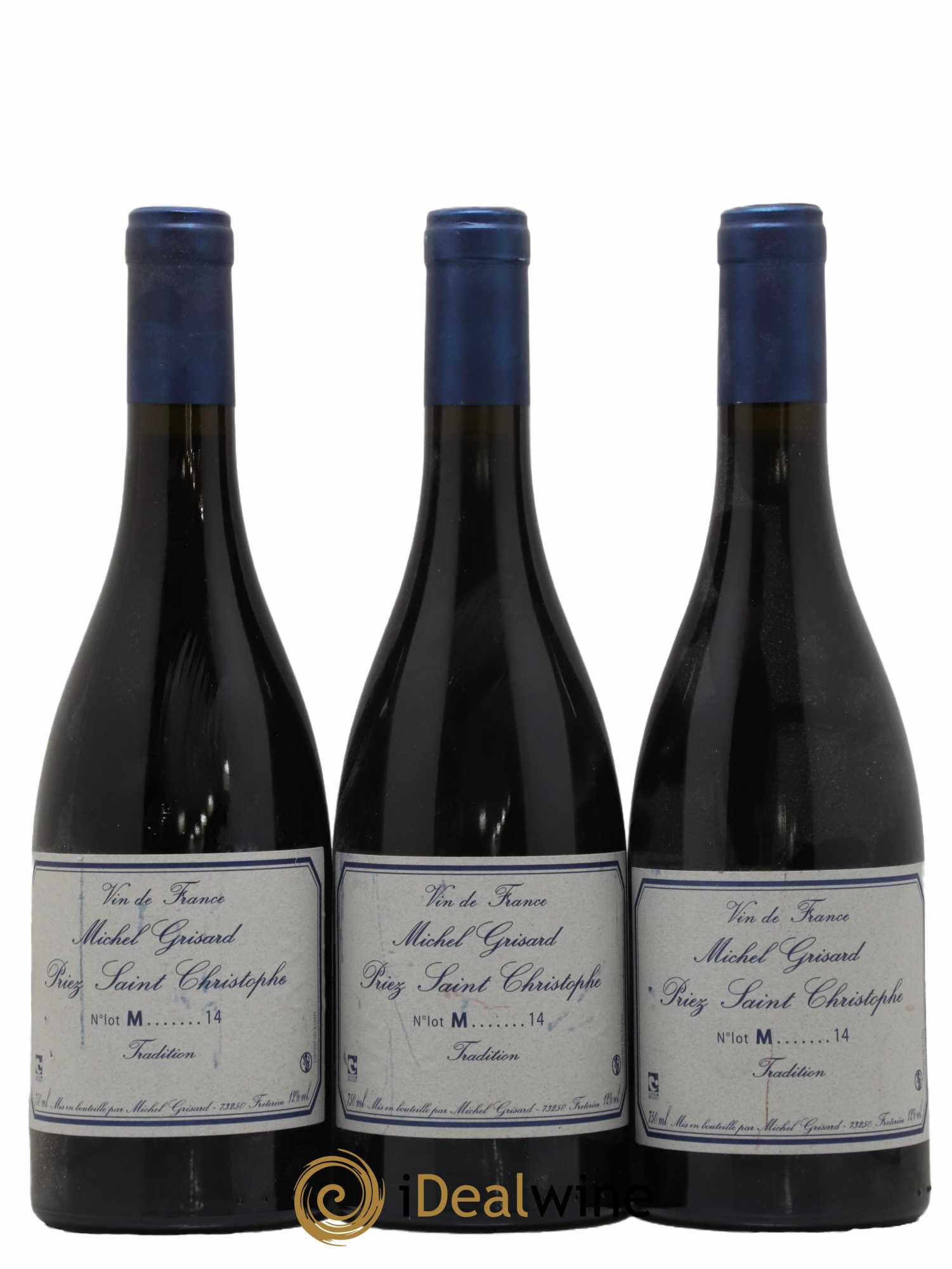 Vin de France Priez Saint Christophe Michel Grisard 2014 - Lot of 3 bottles - 0
